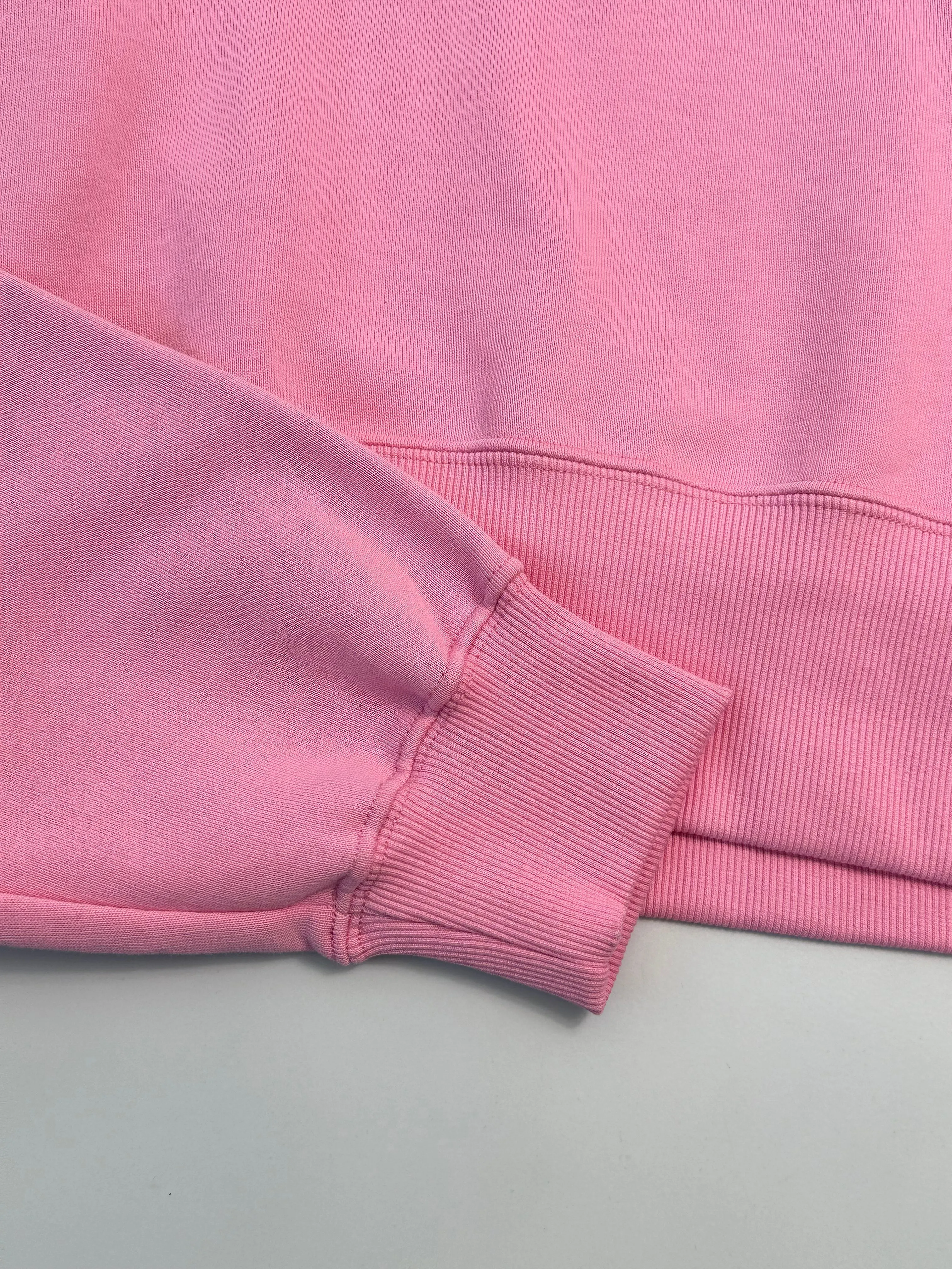 Felpa Crop Con Cappuccio Rosa Con Logo Lounge