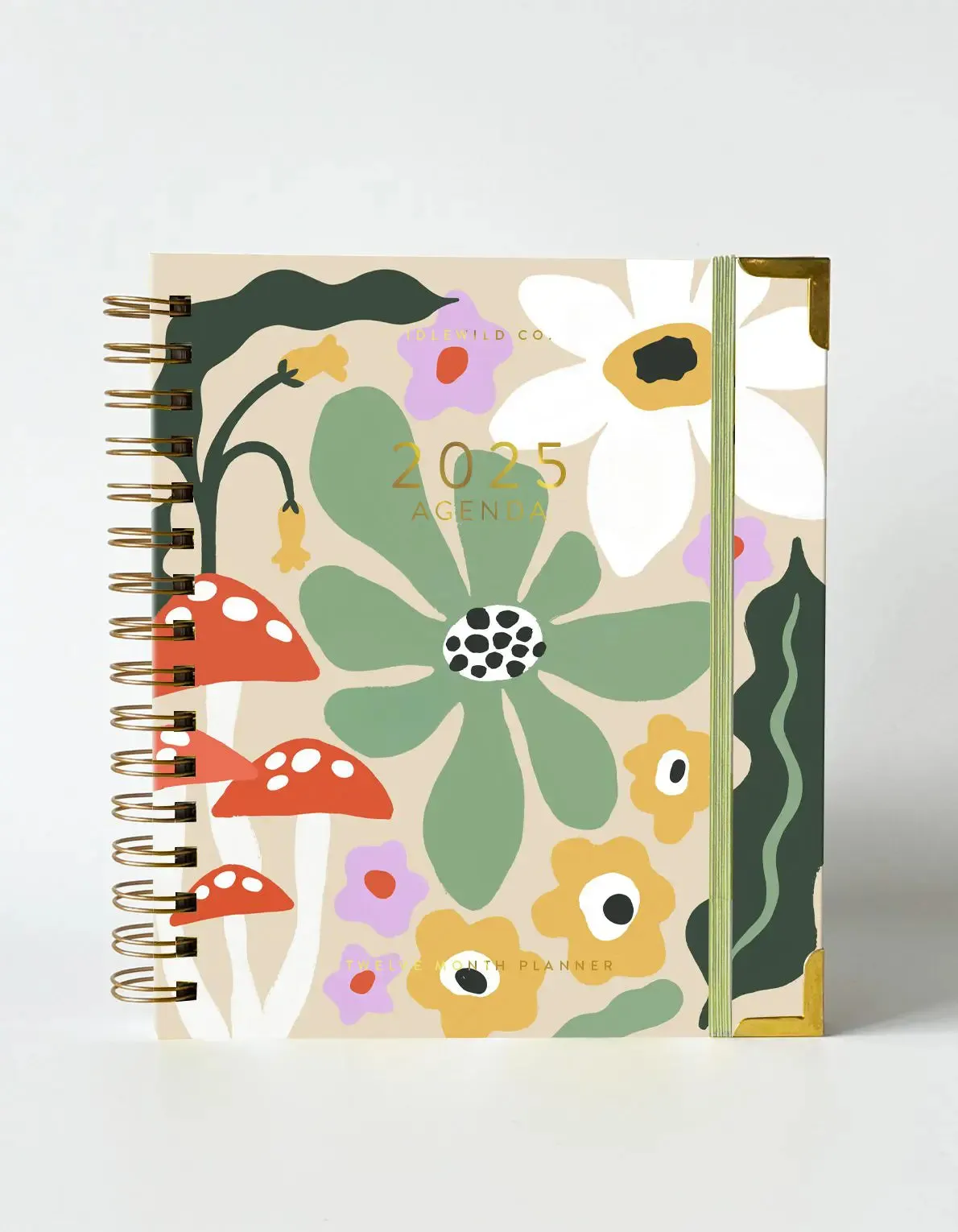 Fleur   Mushroom 2025 Spiral-Bound Planner