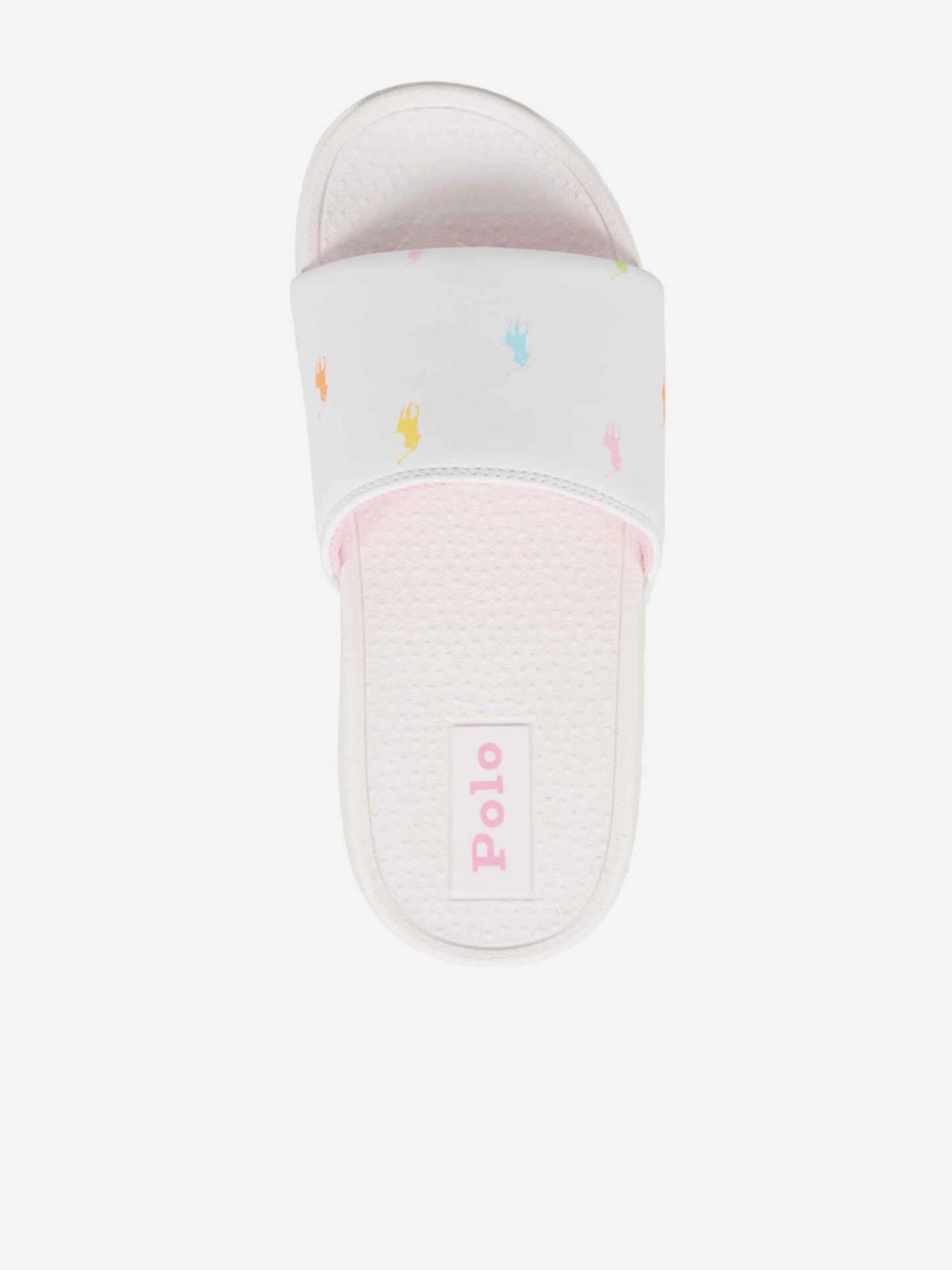 Girls Fairview Logo Sliders in White