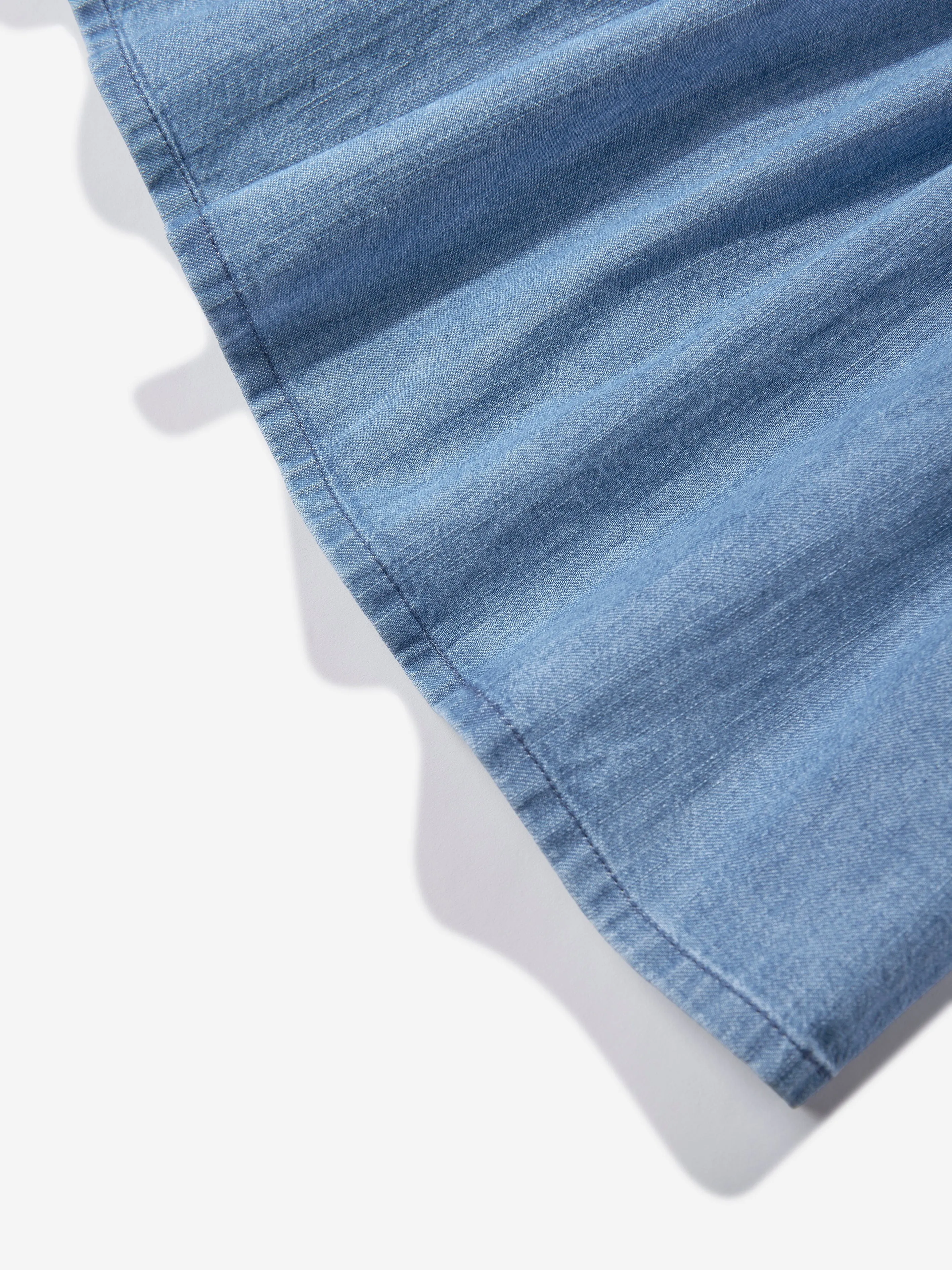 Girls FF Light Denim Dress in Blue