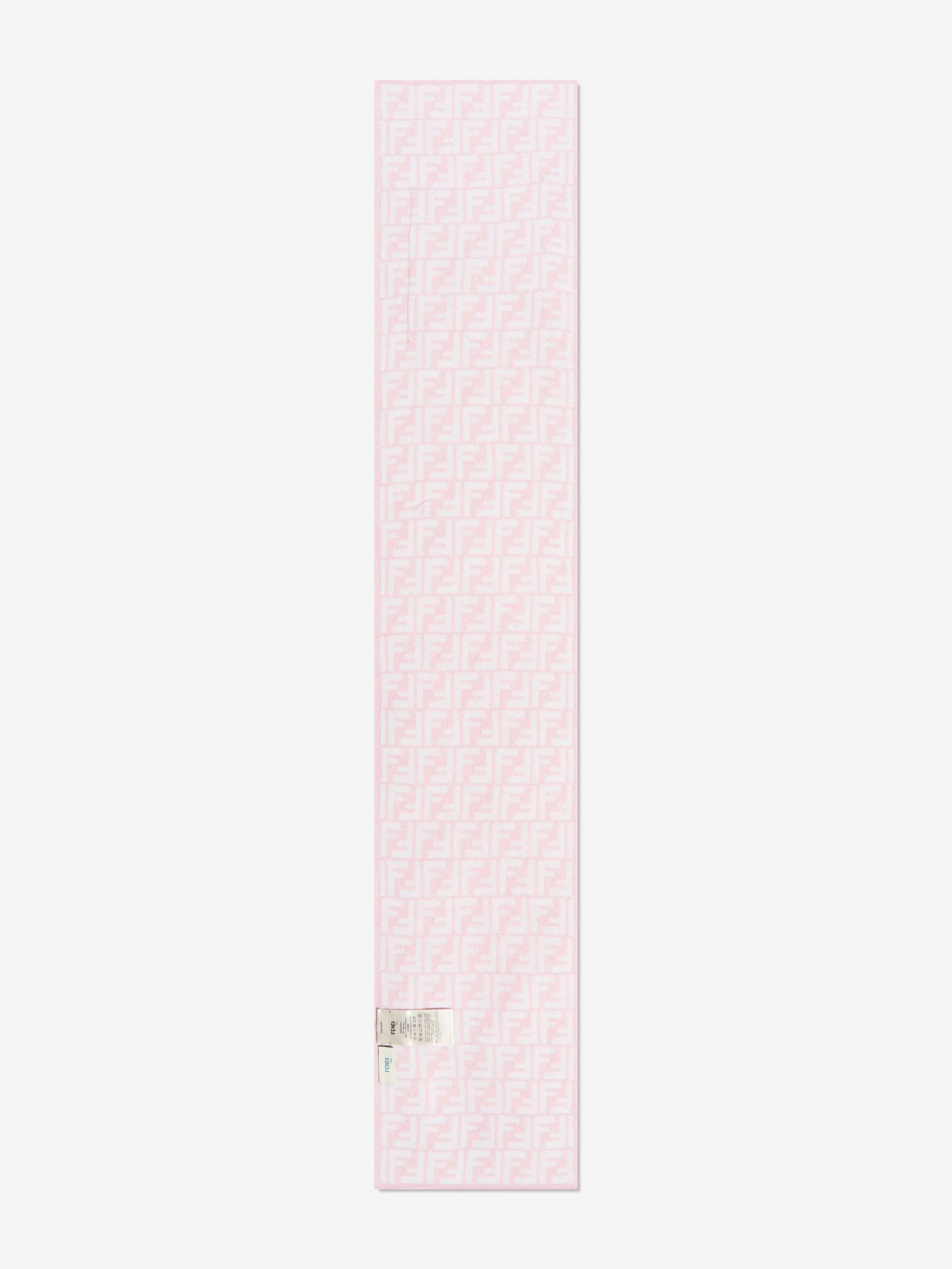 Girls FF Logo Reversible Scarf in Pink