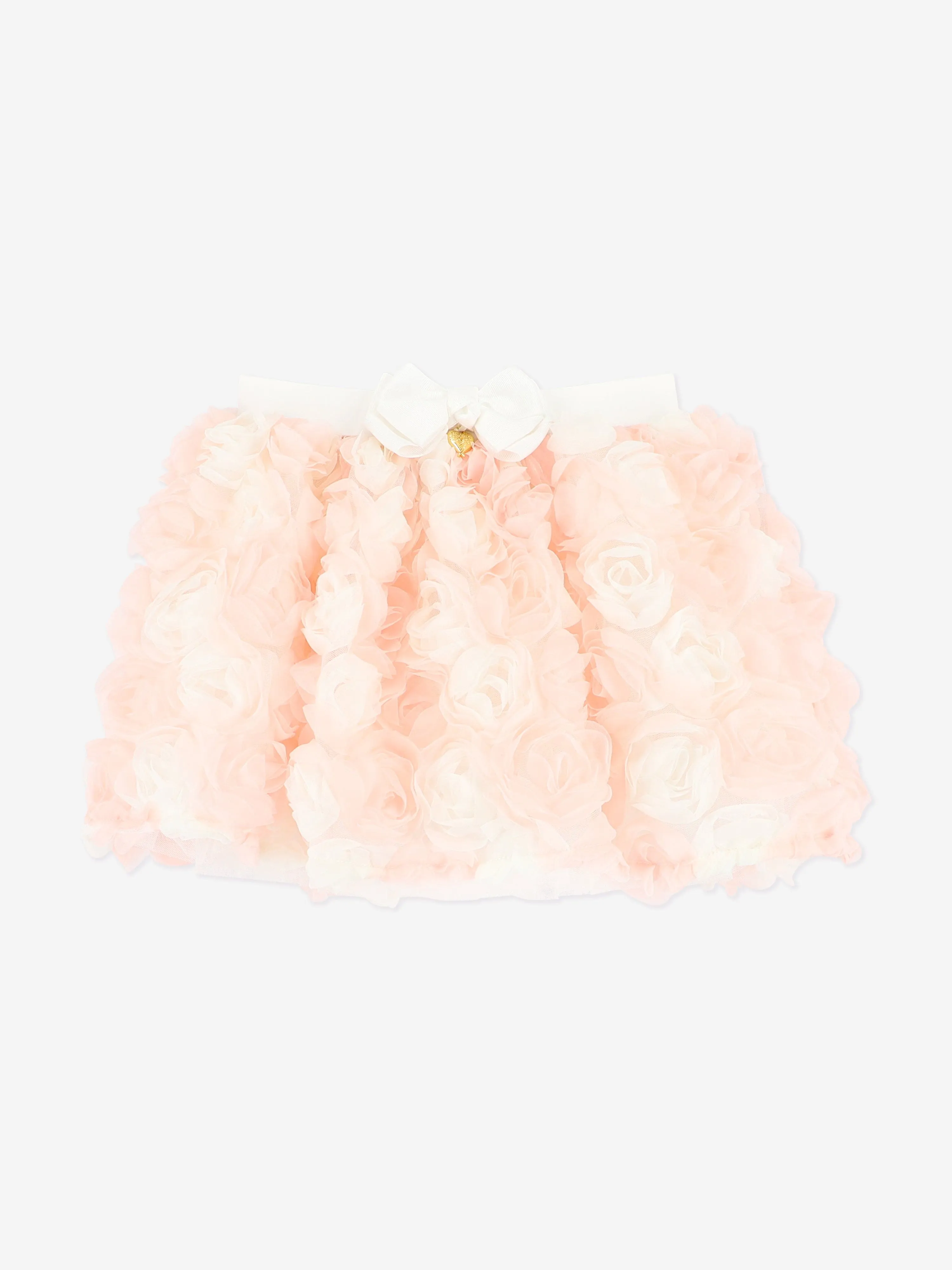 Girls Roses Top and Skirt Set in Pink