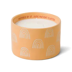 Giveback St. Jude Orange 11 Oz Ceramic Vessel With Exposed Clay Pattern - Possibilties. Rainbows