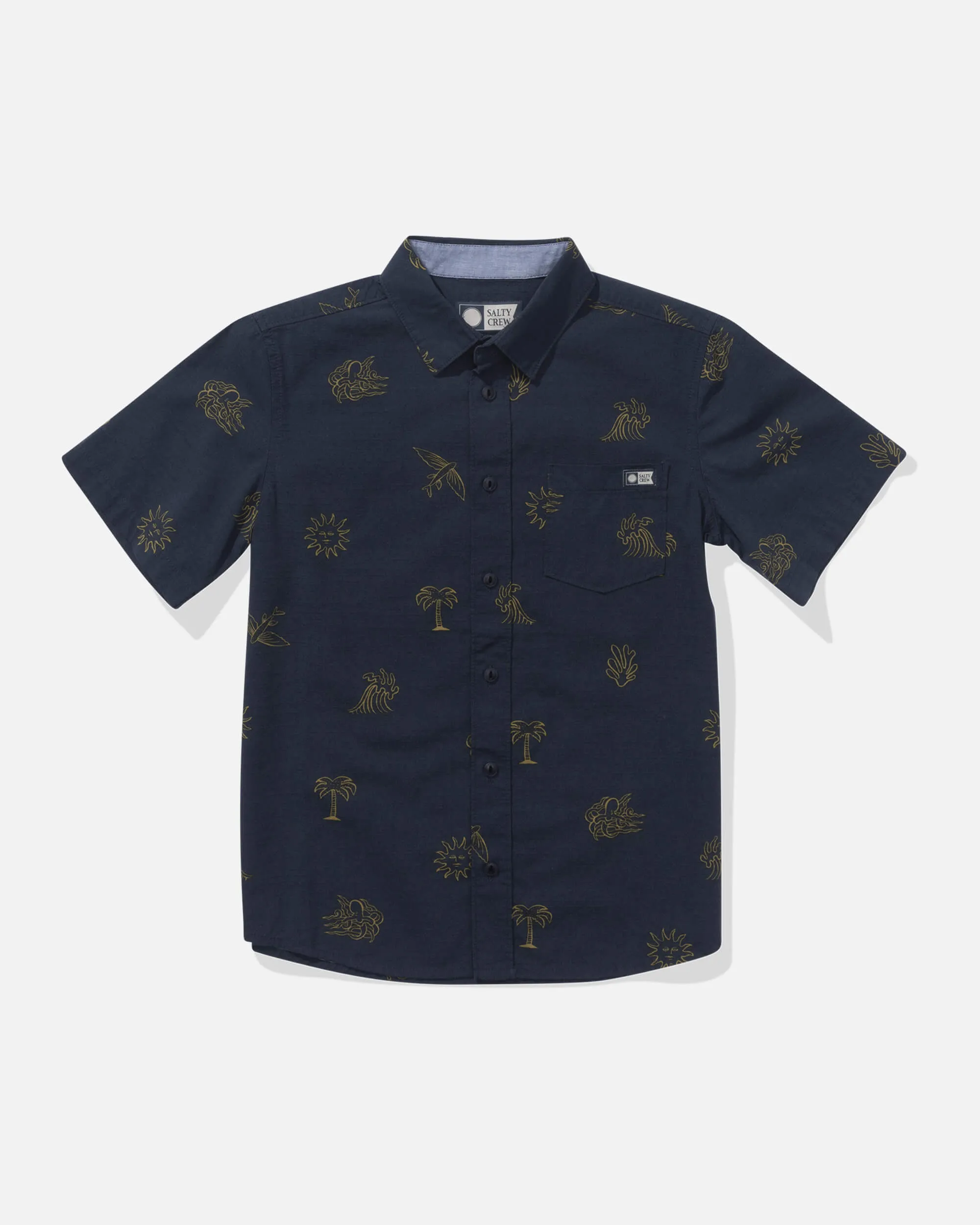Good Vibes  Ss Woven Kids - Navy