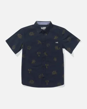 Good Vibes  Ss Woven Kids - Navy