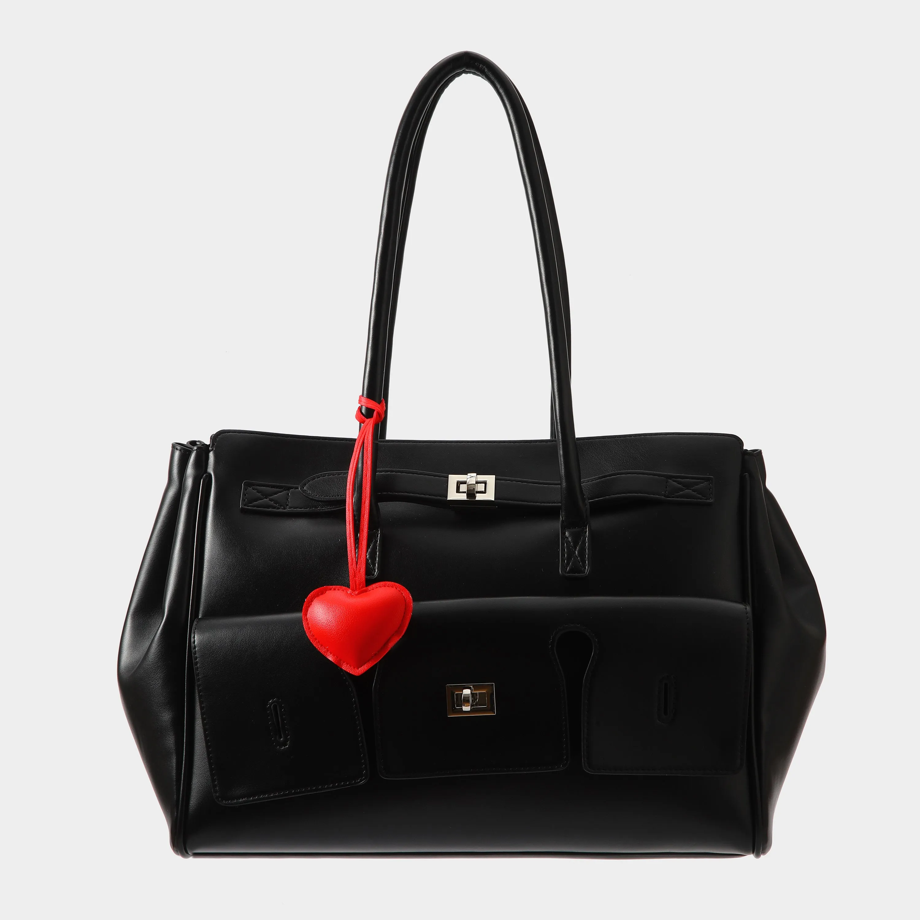 Heart Bag Charm Red
