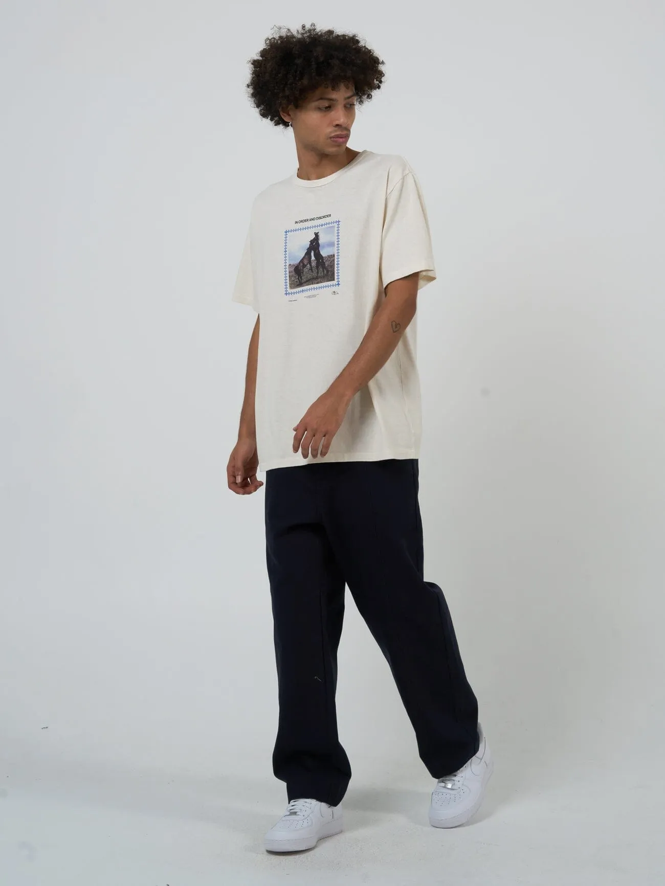 Hemp in Order and Disorder Merch Fit Tee - Heritage White