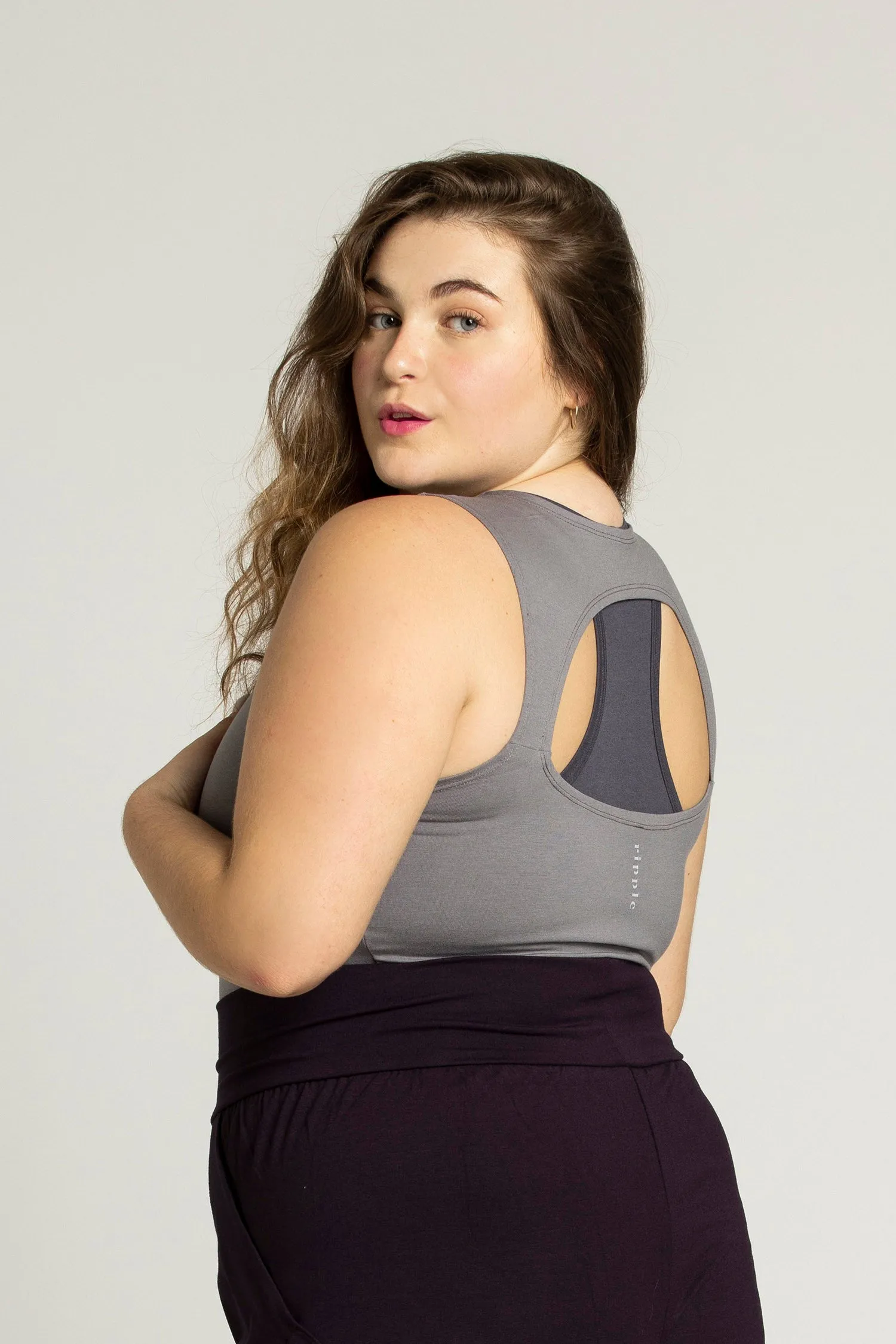 I'mPerfect Half Moon Open Back Tank Top 35%off