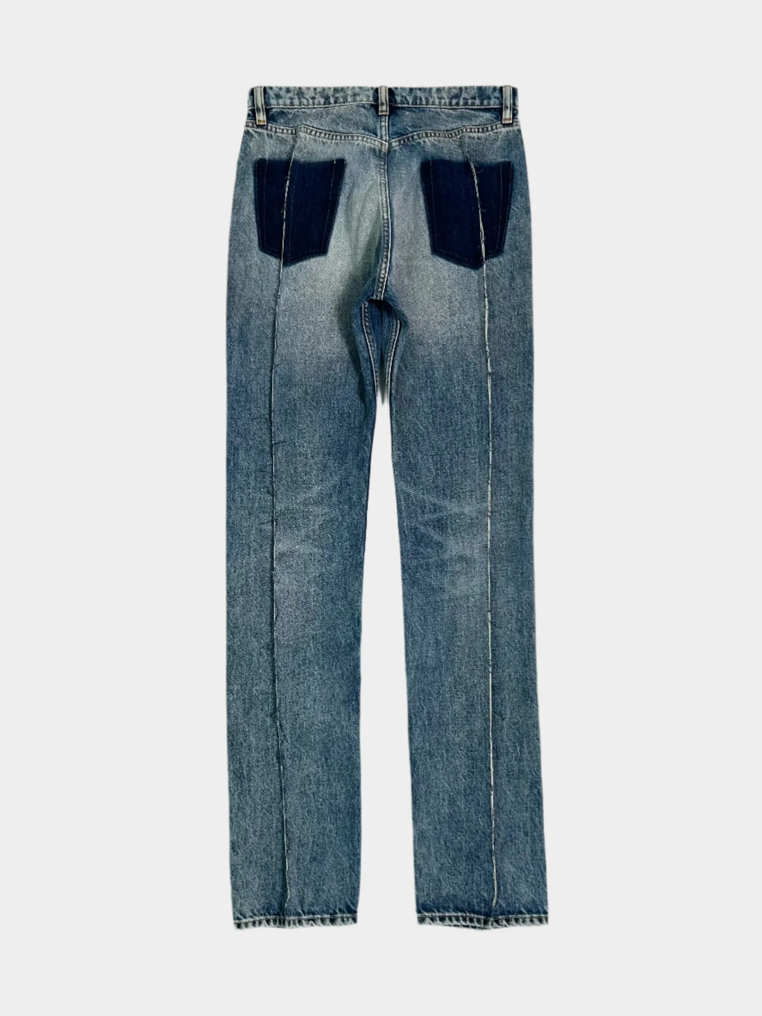 Jeans In Denim Effetto Vintage