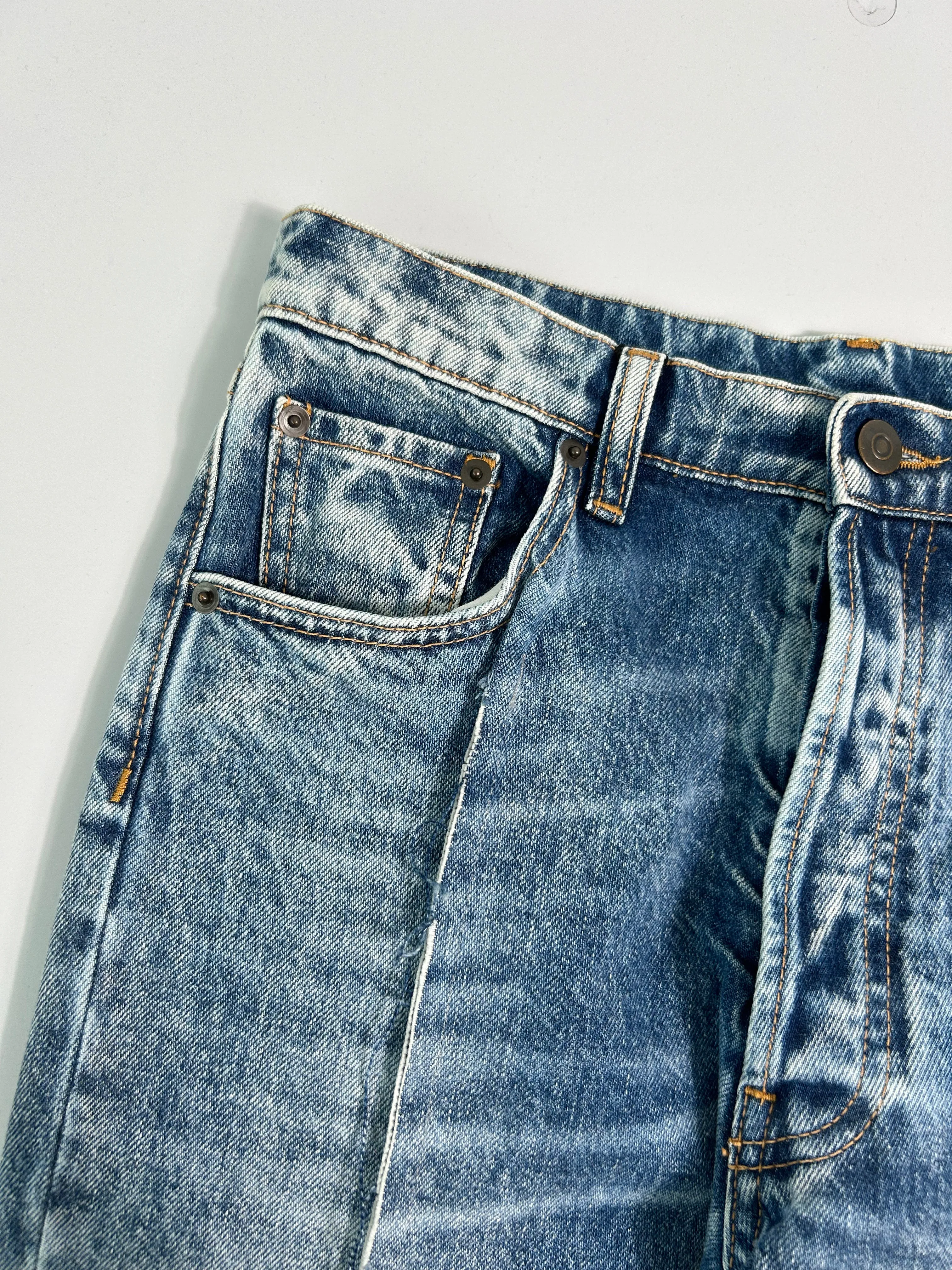 Jeans In Denim Effetto Vintage