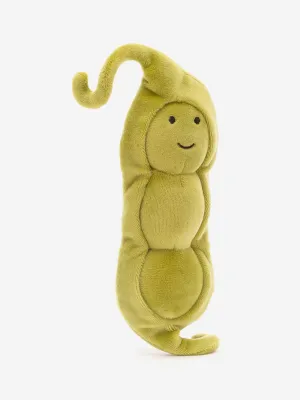 Jellycat Vivacious Vegetable Pea Soft Toy in Green (17 CM)