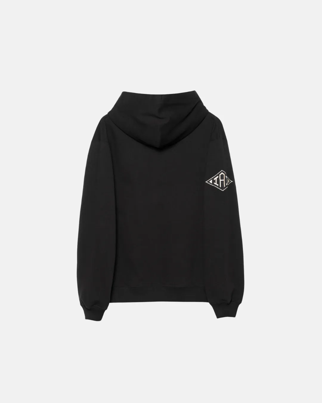 Kamon Embroidered Hooded Sweat Organic Cotton Sweat Black