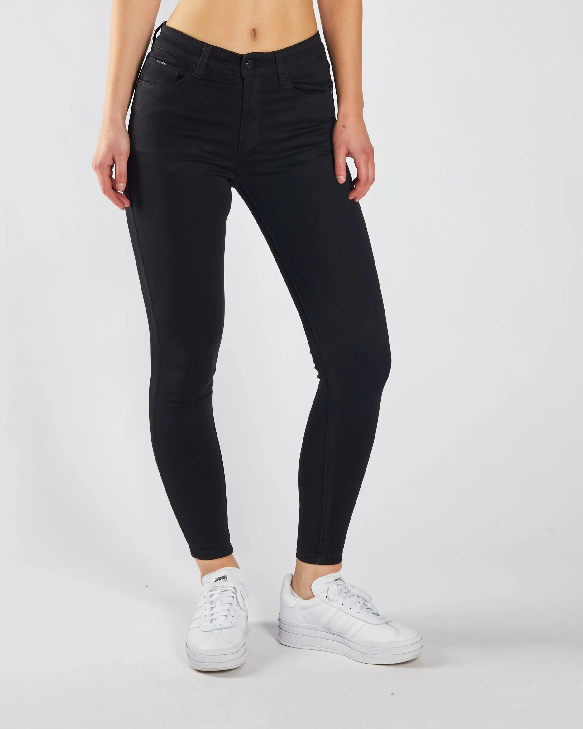 Kayla Mid Rise Skinny Black
