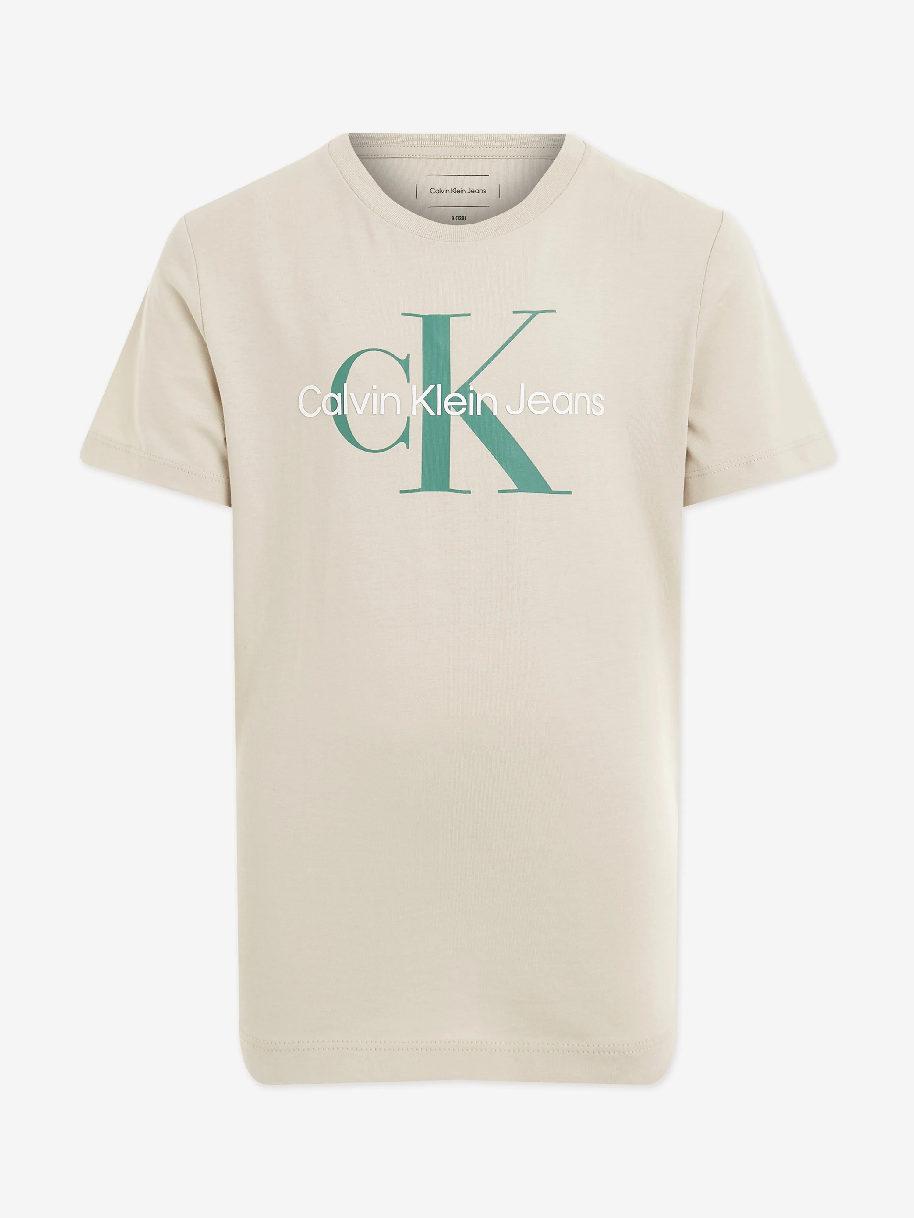 Kids CK Monogram T-Shirt in Beige