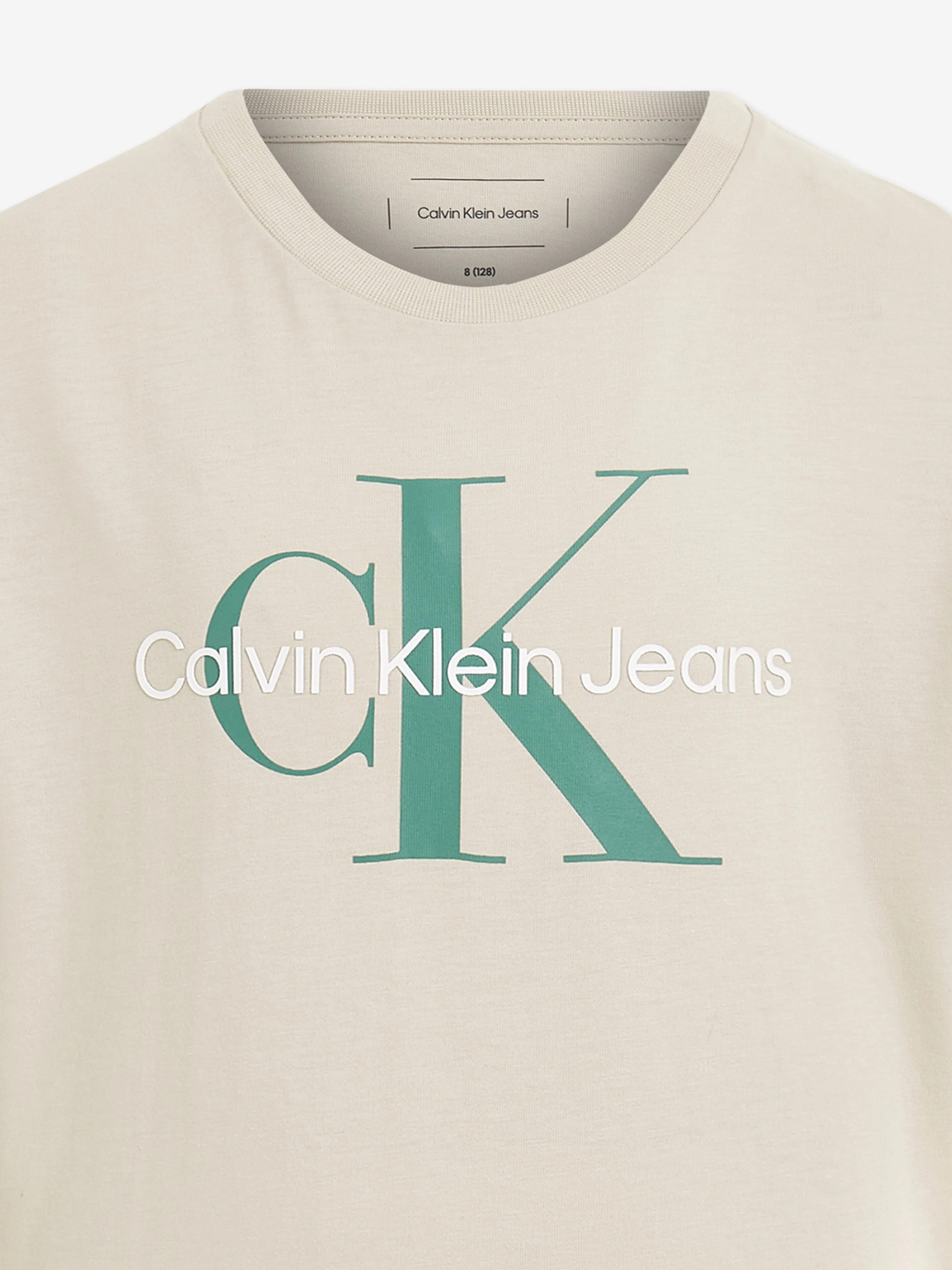 Kids CK Monogram T-Shirt in Beige