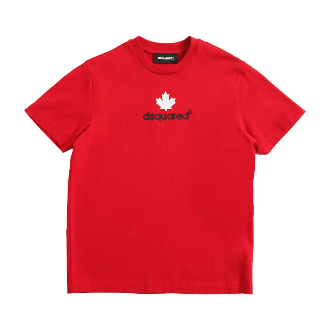 Kids DSQUARED2 Red Logo T-Shirt