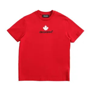 Kids DSQUARED2 Red Logo T-Shirt