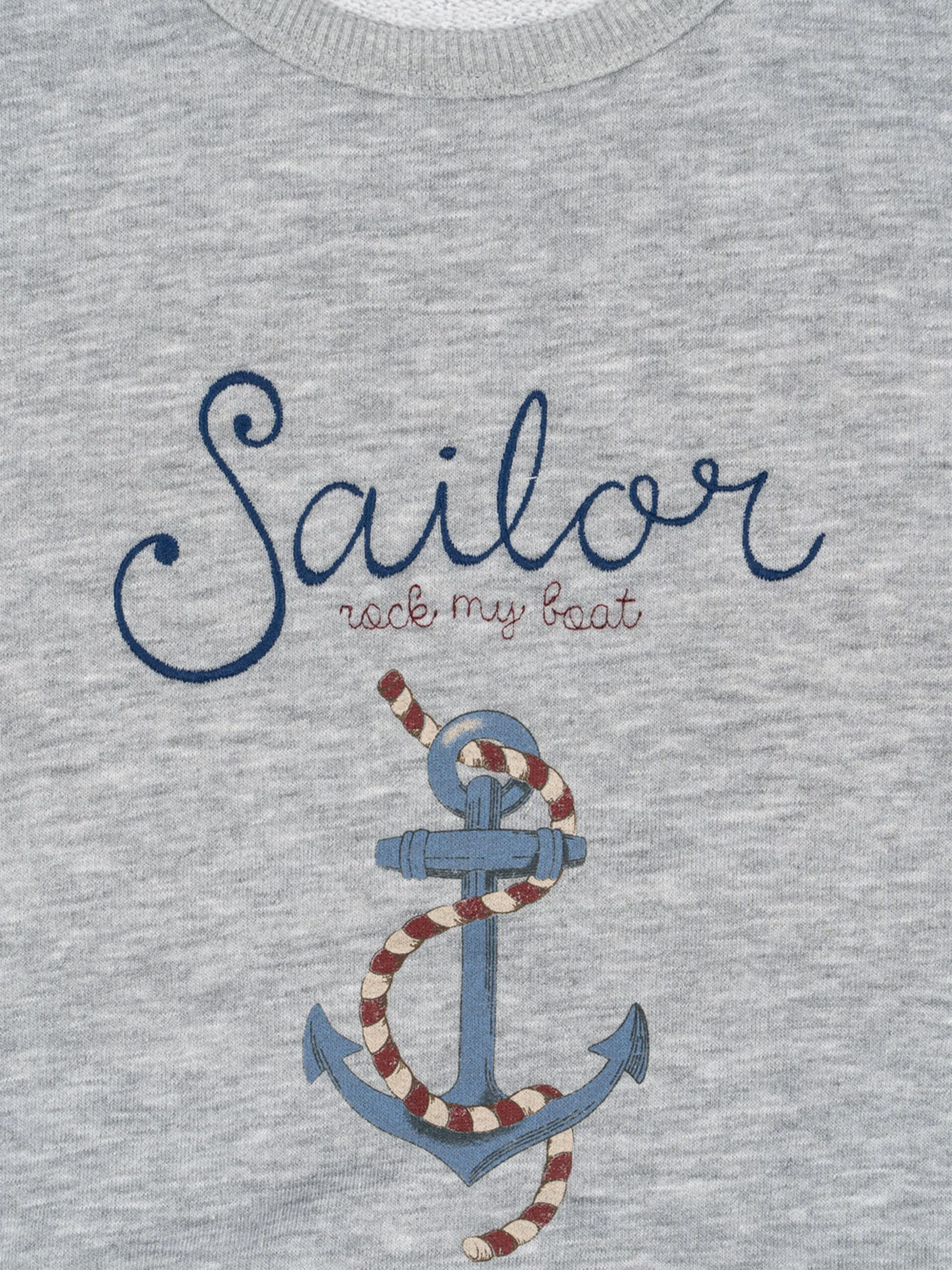 Kids Lou Sailor Sweatshirt in Grey