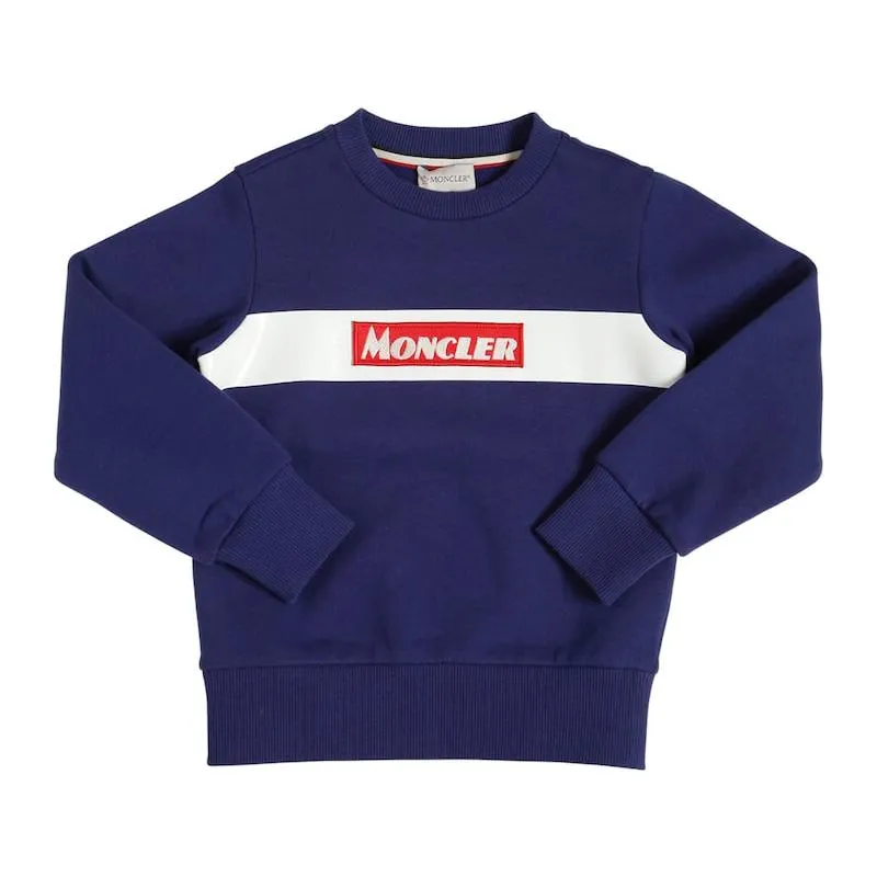 Kids Moncler Navy Logo Sweatshirt