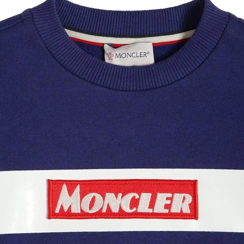 Kids Moncler Navy Logo Sweatshirt
