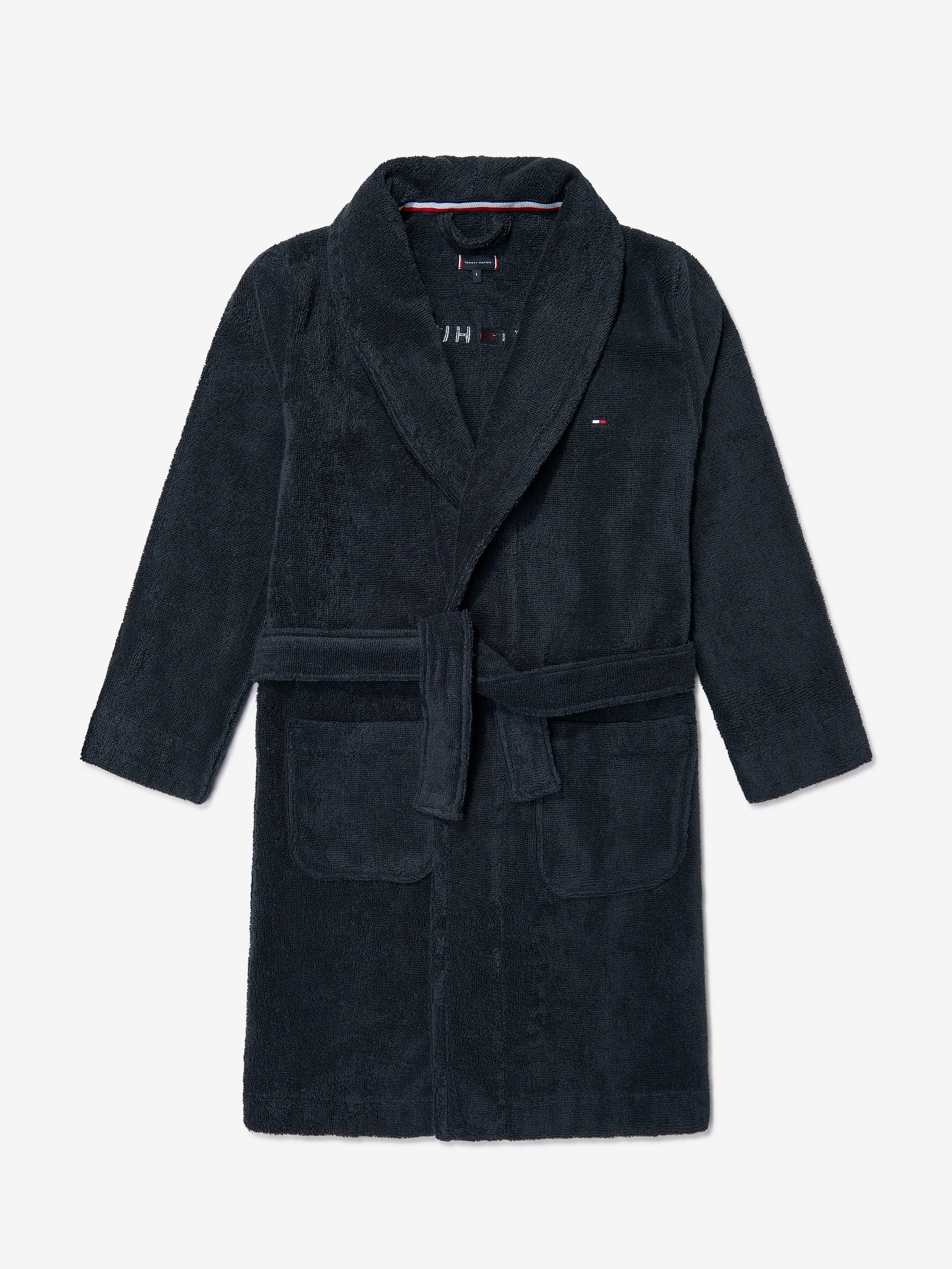 Kids Towelling Bathrobe in Navy