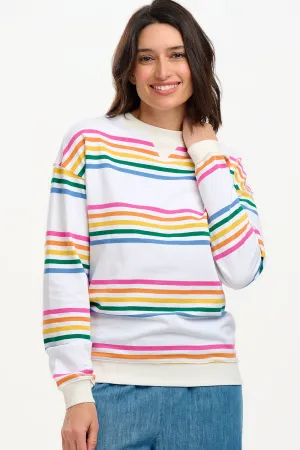 Lucia Sweatshirt - Off-White/Multi. Stripes
