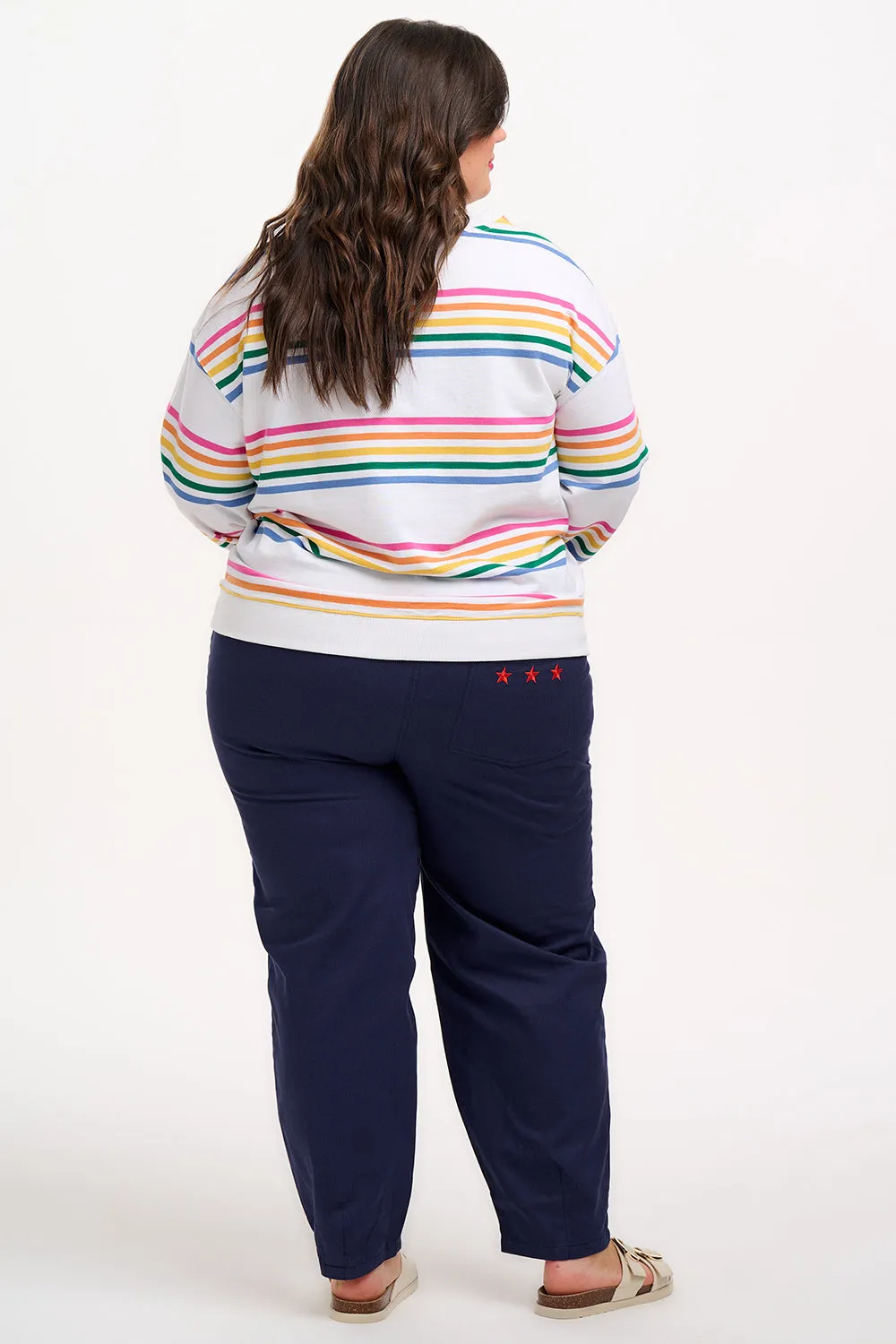 Lucia Sweatshirt - Off-White/Multi. Stripes