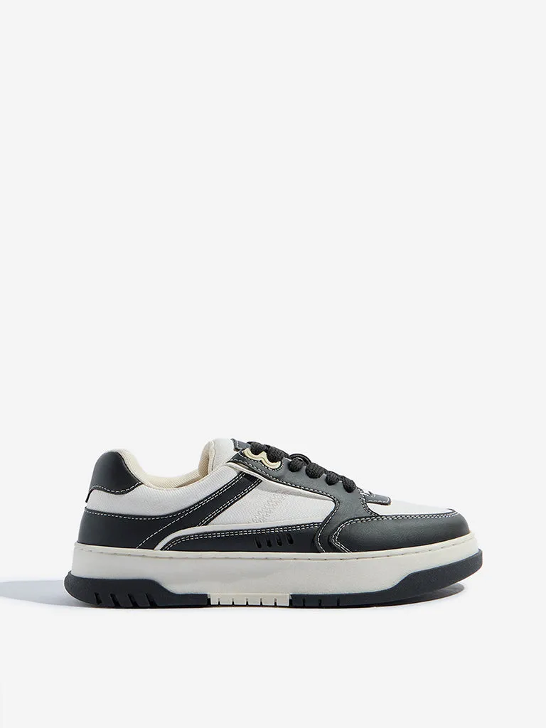 LUNA BLU Black Colour-Blocked Chunky Sneakers