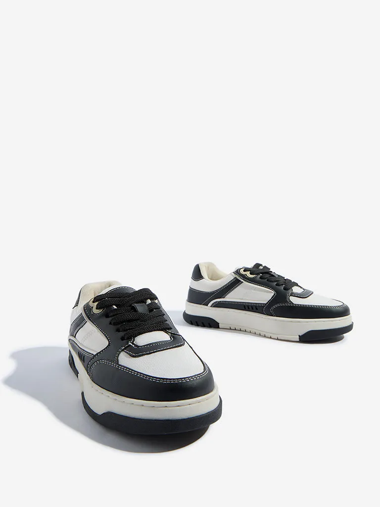LUNA BLU Black Colour-Blocked Chunky Sneakers