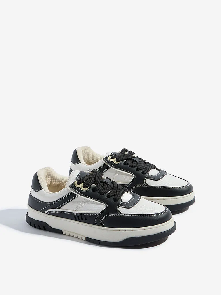 LUNA BLU Black Colour-Blocked Chunky Sneakers