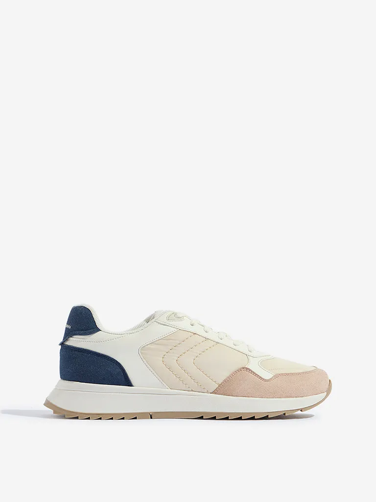 LUNA BLU Navy Lace-Up Sneakers