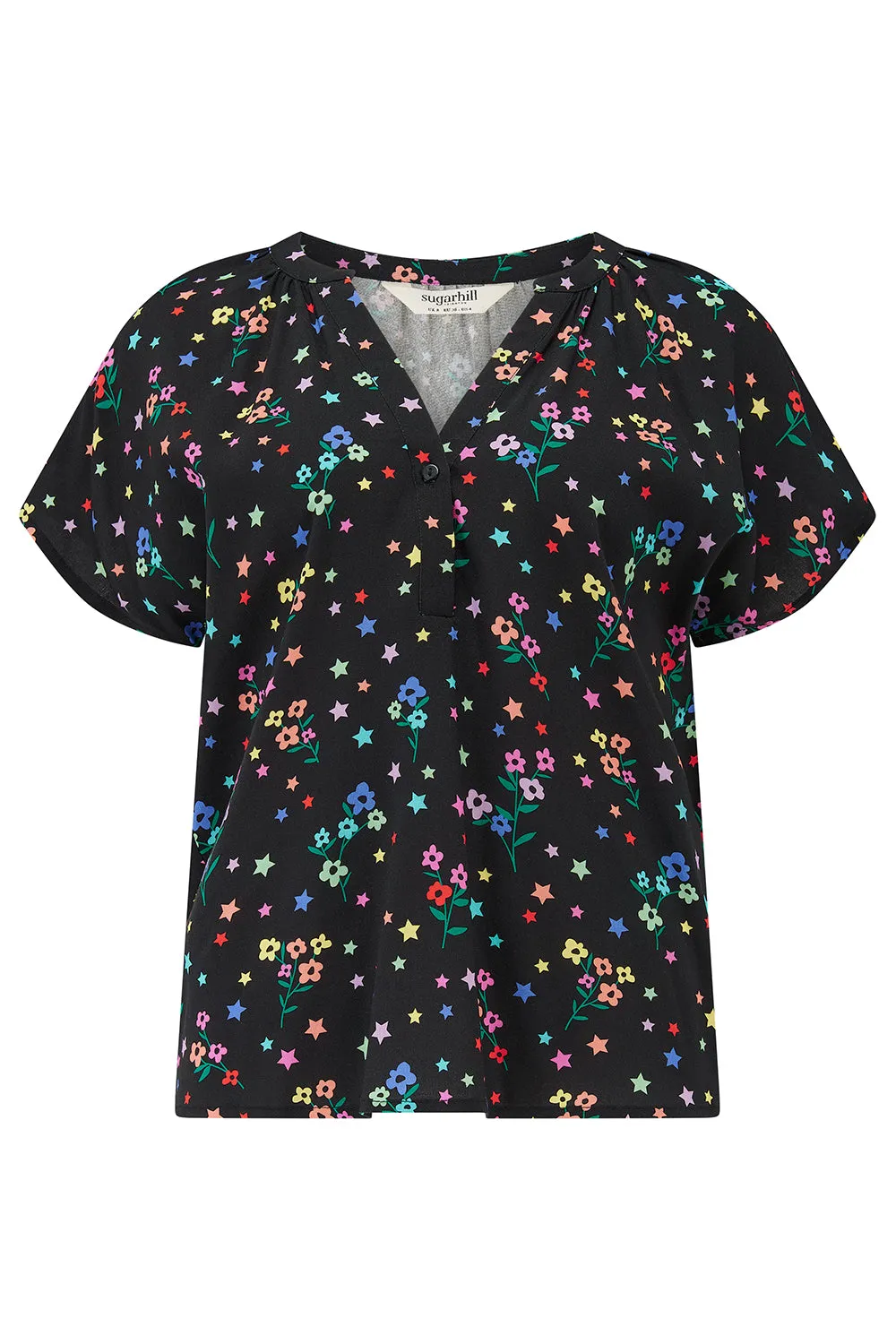 Marielle Blouse - Black. Rainbow Sprigs