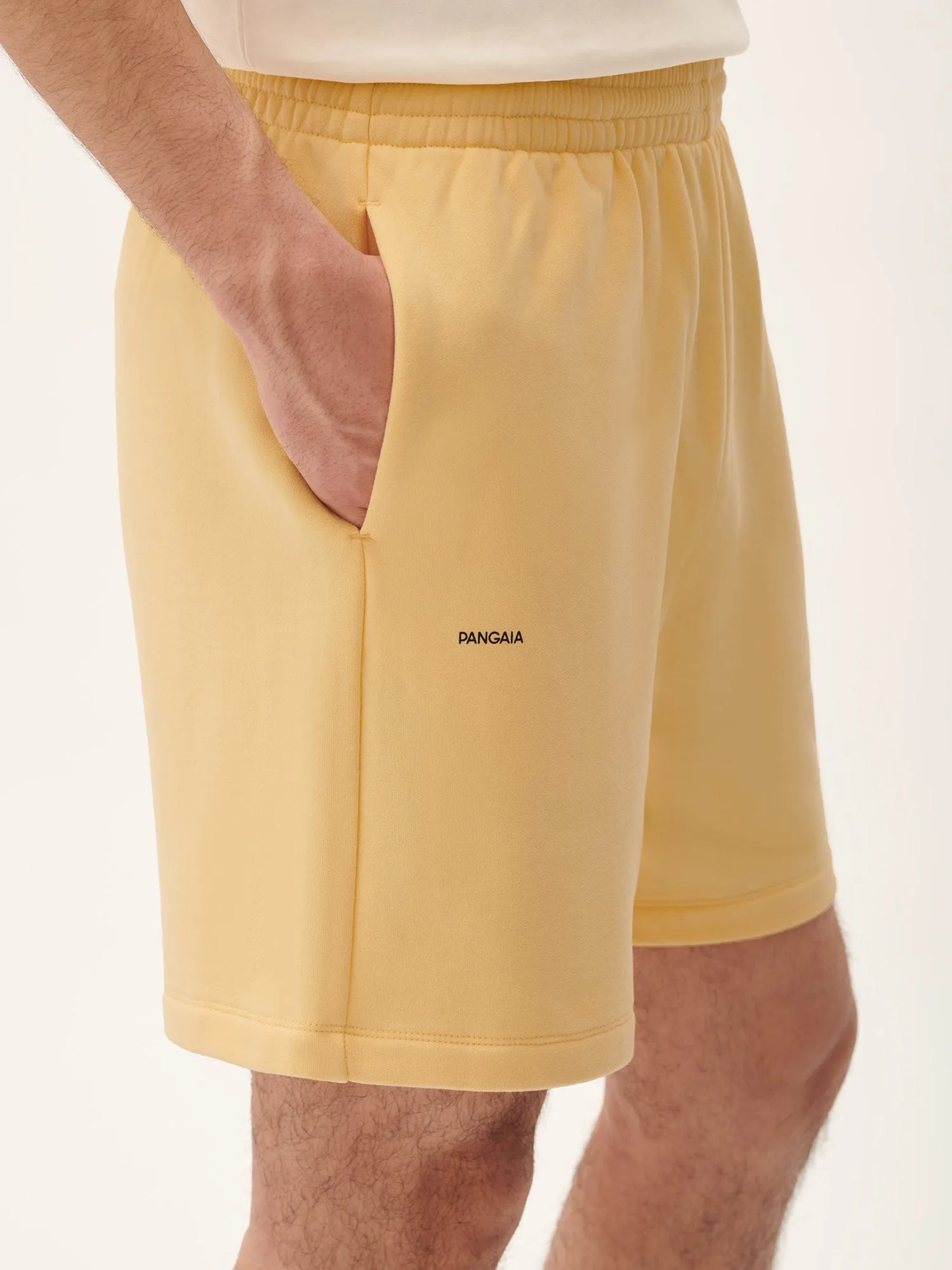 Mens 365 Midweight Mid Length Shorts—Seashell Yellow