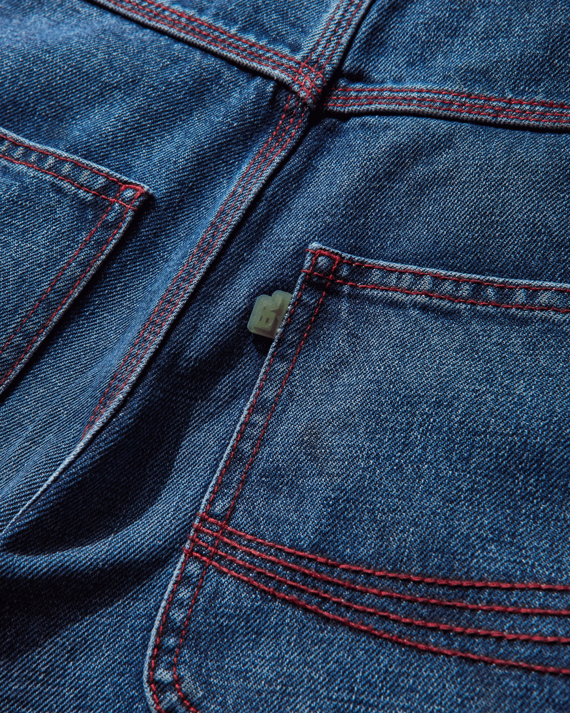 Men's Baggy Indiana Distressed Jeans Dirty Blue