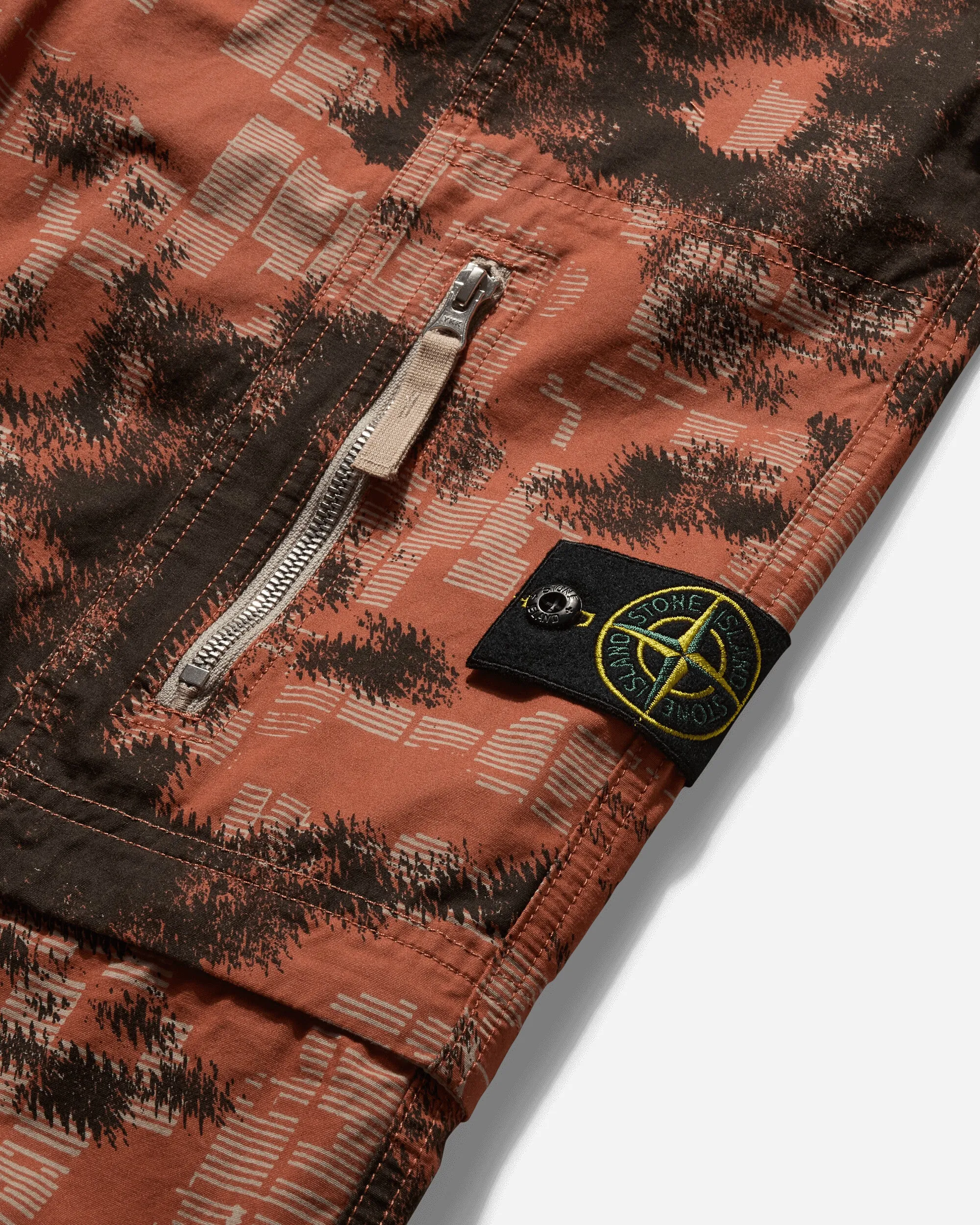 Men's Camouflage Cotton Canvas Cargo Trousers Orange