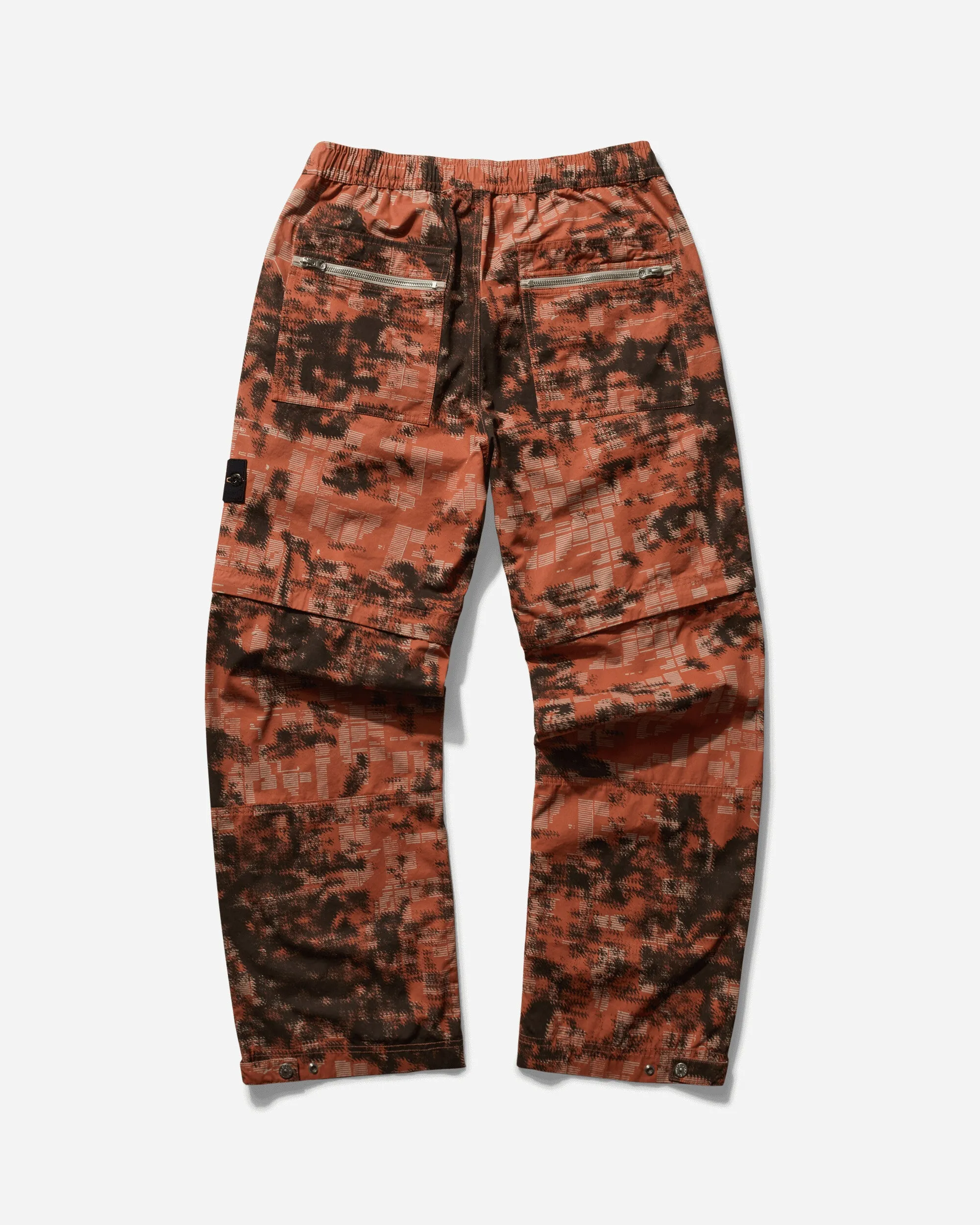 Men's Camouflage Cotton Canvas Cargo Trousers Orange