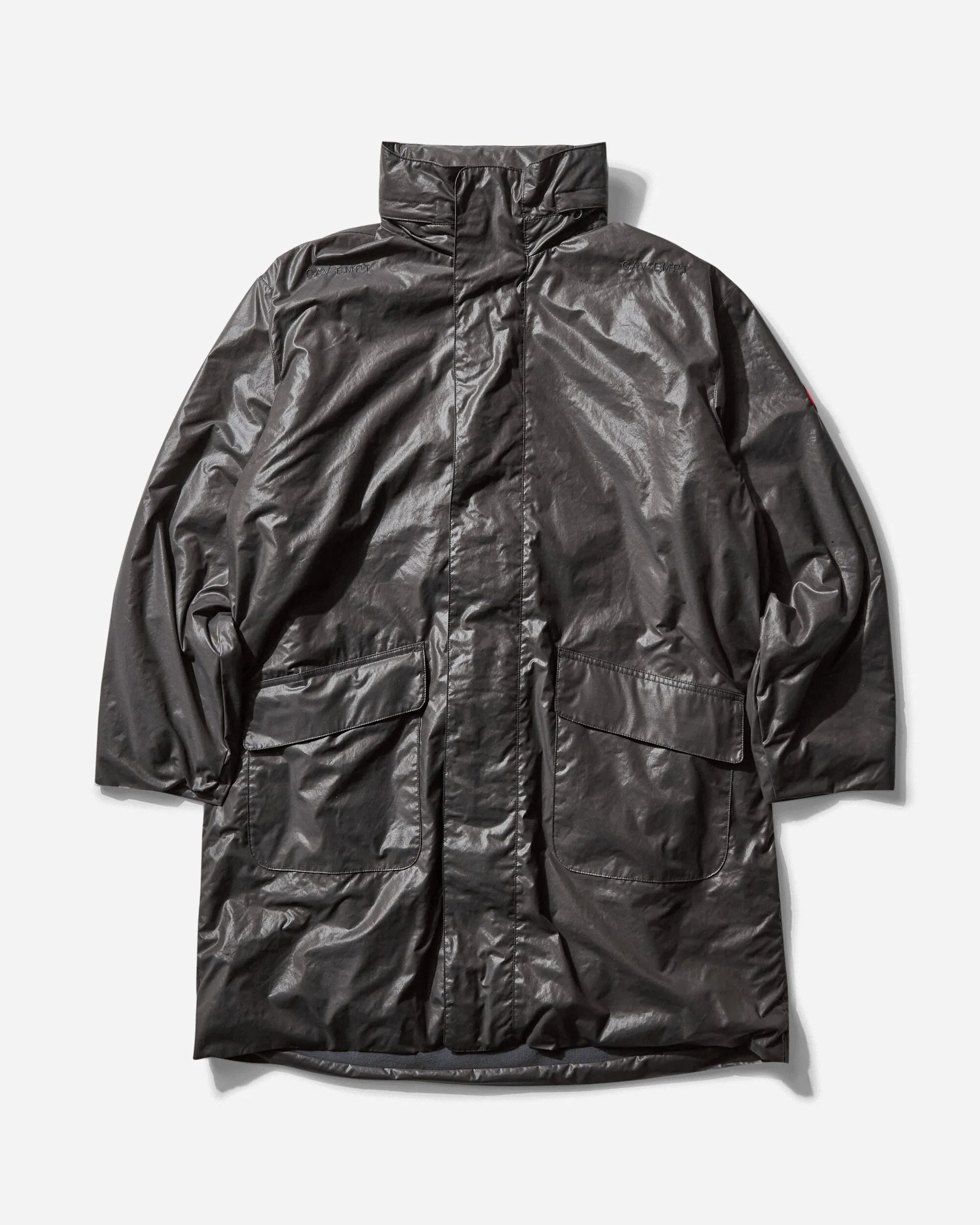 Men's Fleece Lined Zip Coat Charcoal