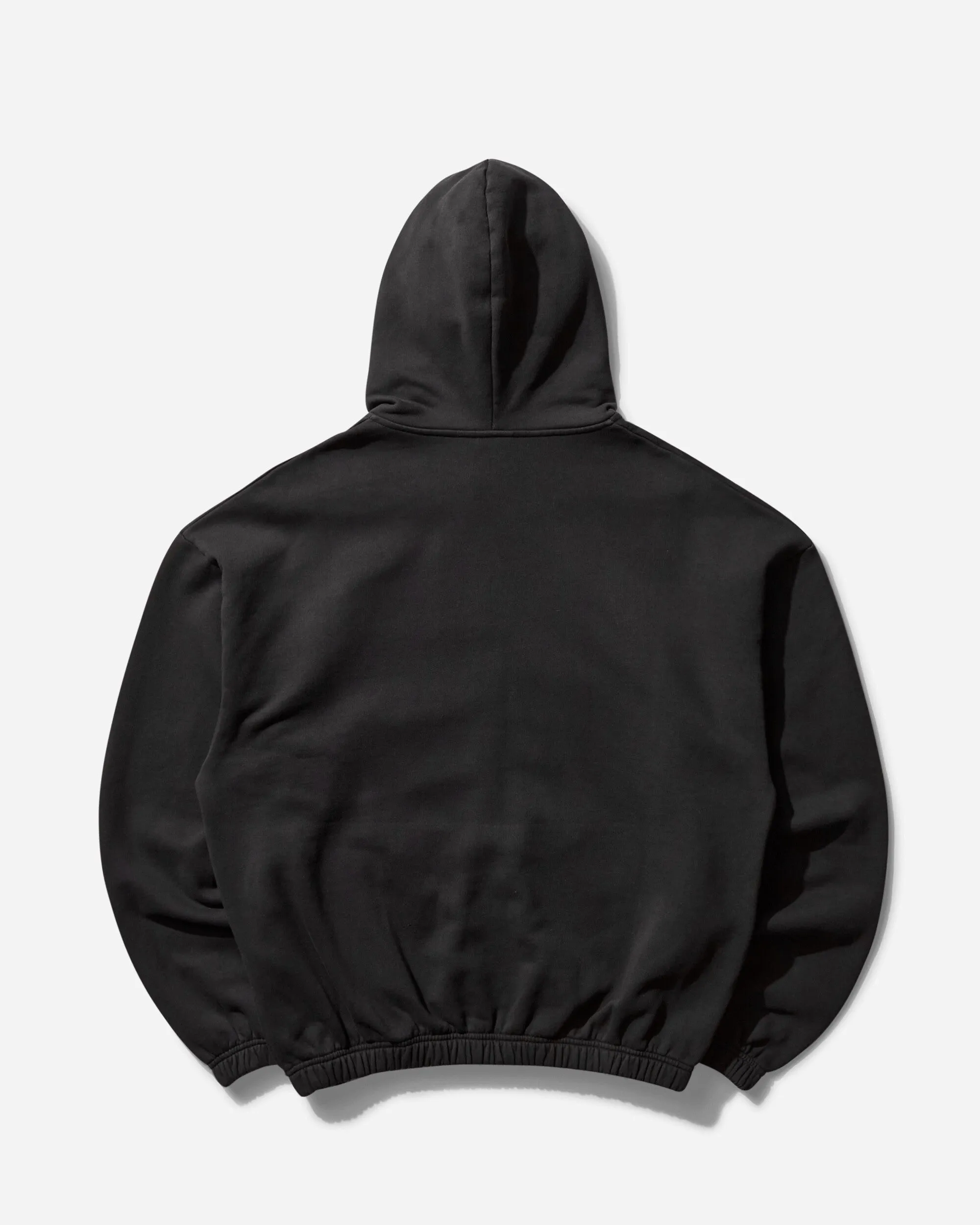 Men's Heraldic Zip Up Masked Hoodie Washed Black