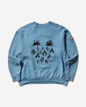 Men's Overdye Flare Crewneck Sweatshirt Grey
