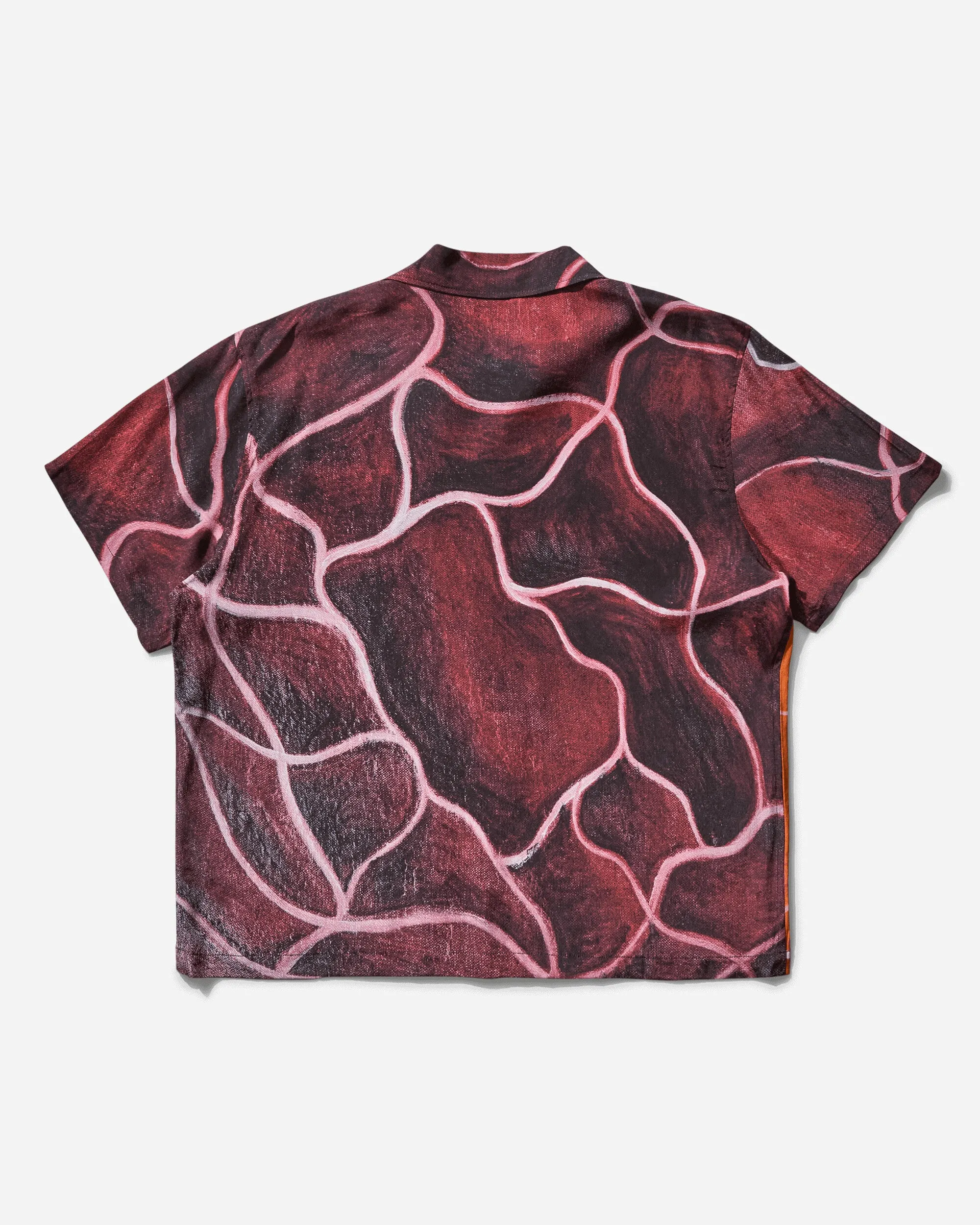 Men's Spiral Orb Button Up Shirt Burgundy