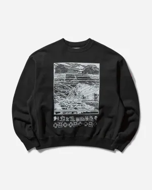 Men's Washed FK Hyperferma Crewneck Sweatshirt Black