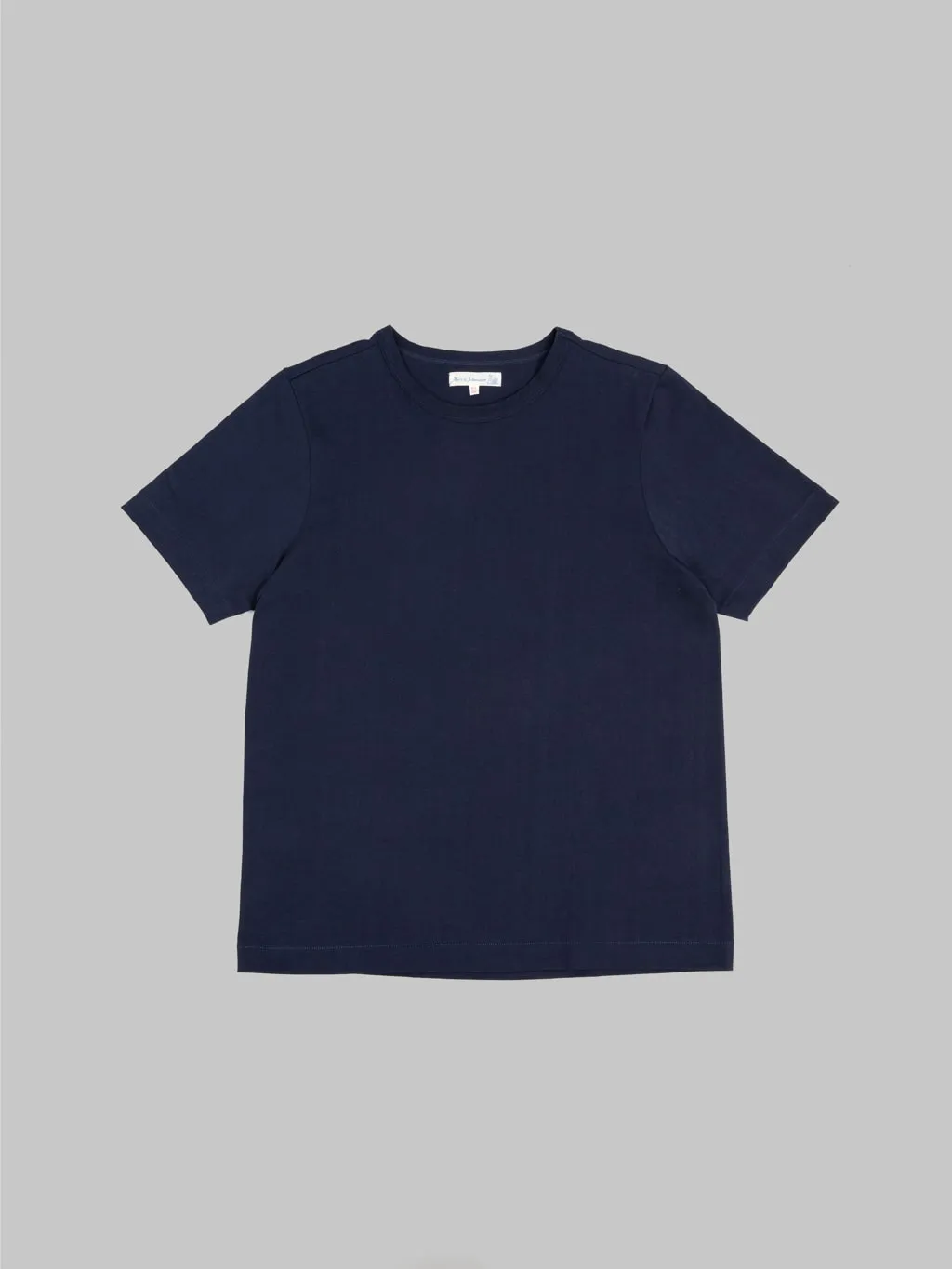 Merz b. Schwanen 214 2-Thread Heavyweight 7.2oz Crewneck Loopwheeled Relaxed Fit T-Shirt Ink Blue