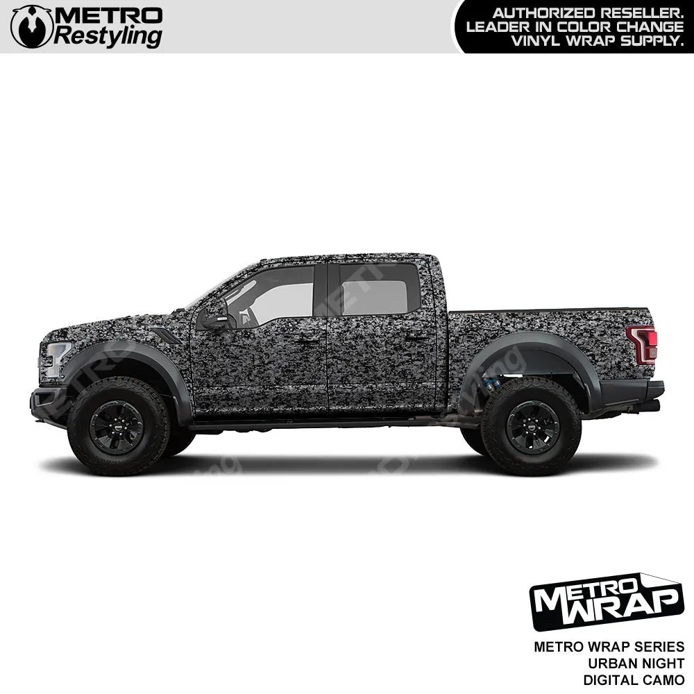 Metro Wrap Digital Urban Night Camouflage Vinyl Film