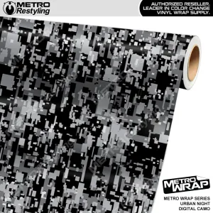 Metro Wrap Digital Urban Night Camouflage Vinyl Film
