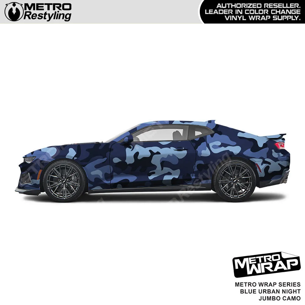 Metro Wrap Jumbo Classic Blue Urban Night Camouflage Vinyl Film