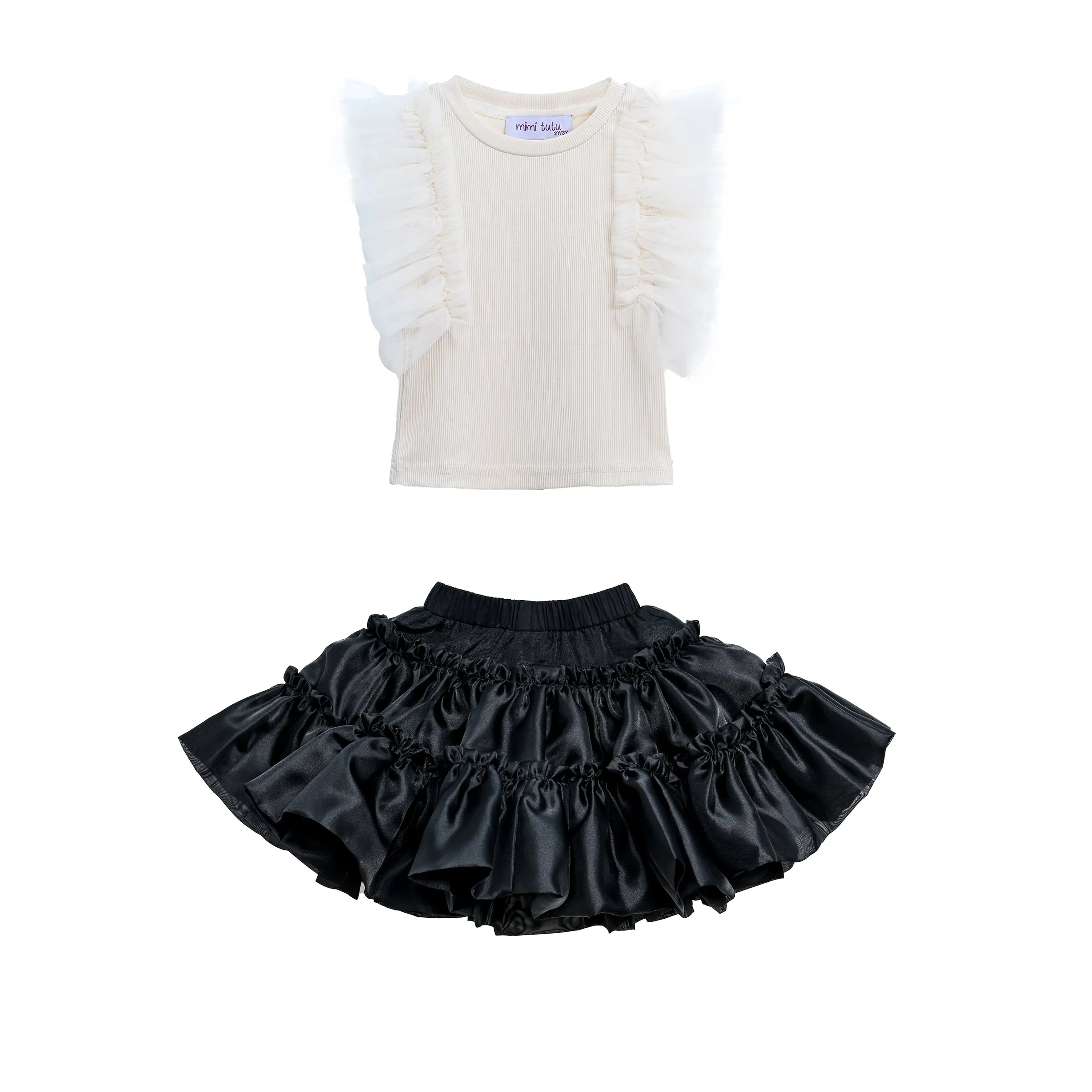 Multicolor Ruth Ruffle Skirt Outfit