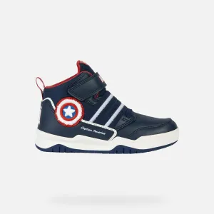 Navy Perth Captain America High Top Sneakers