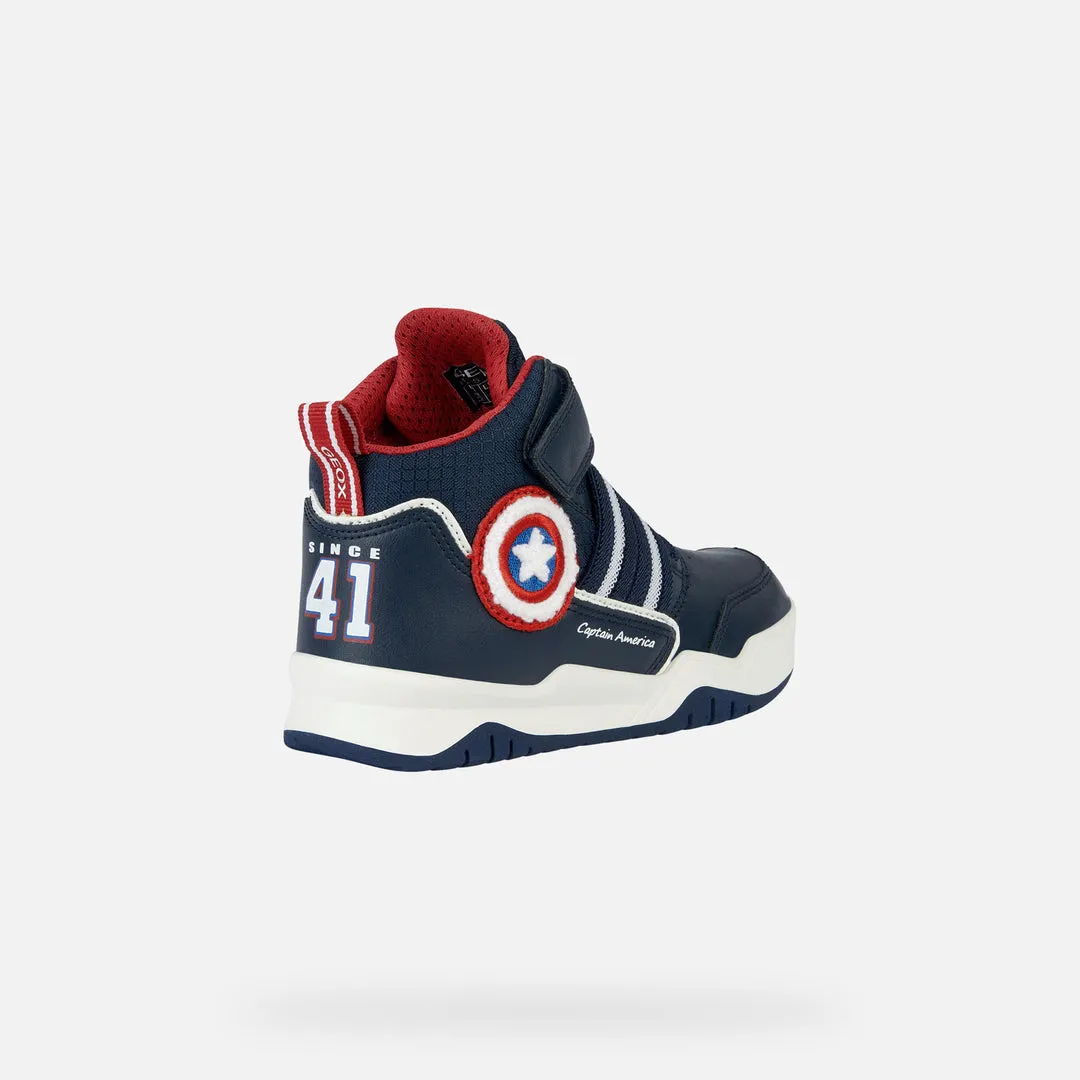 Navy Perth Captain America High Top Sneakers