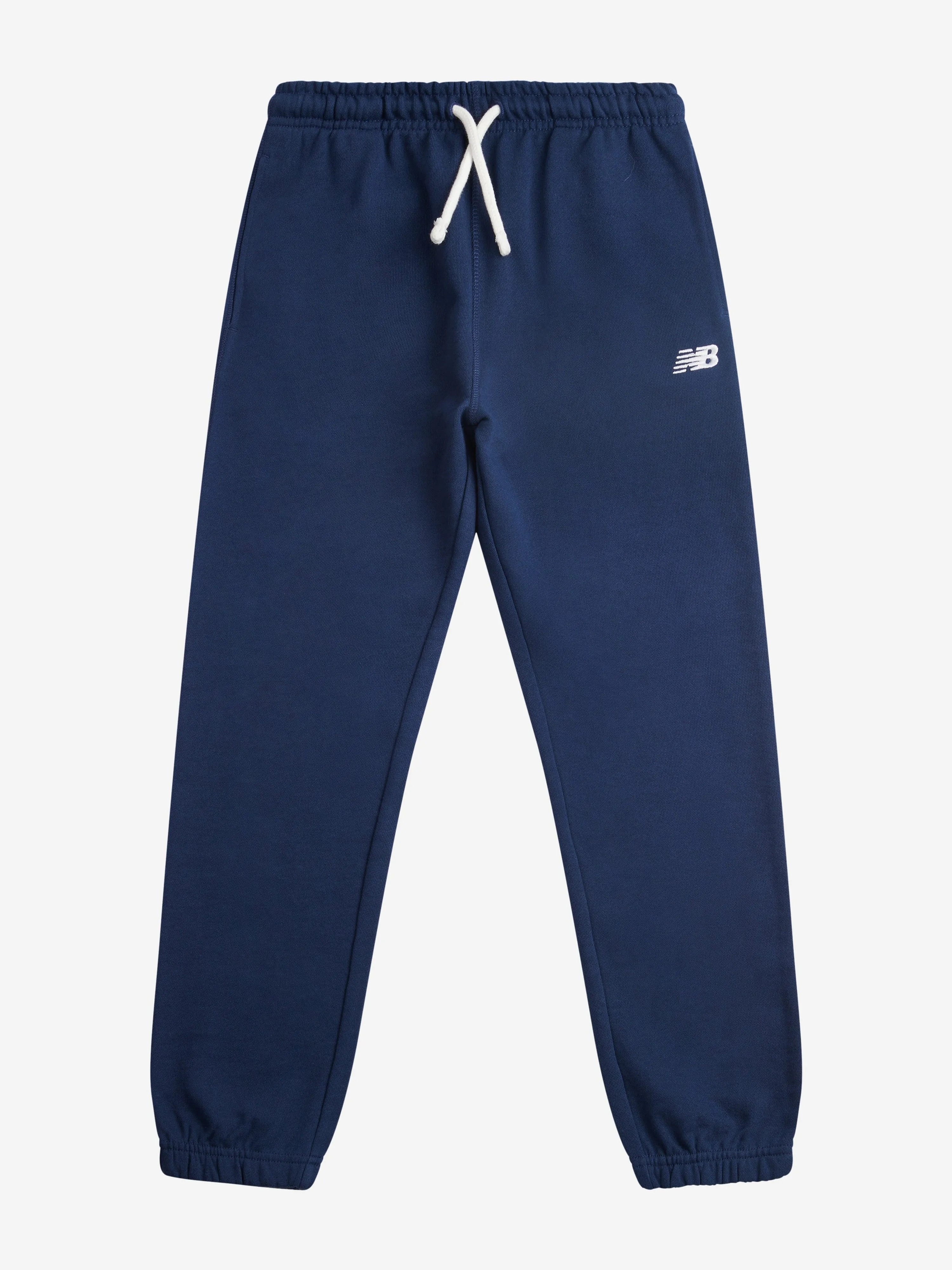 New Balance Boys French Terry Small Logo Joggers in Navy