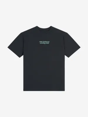 New Balance Boys Running Club Sandwich Graphic T-Shirt in Black